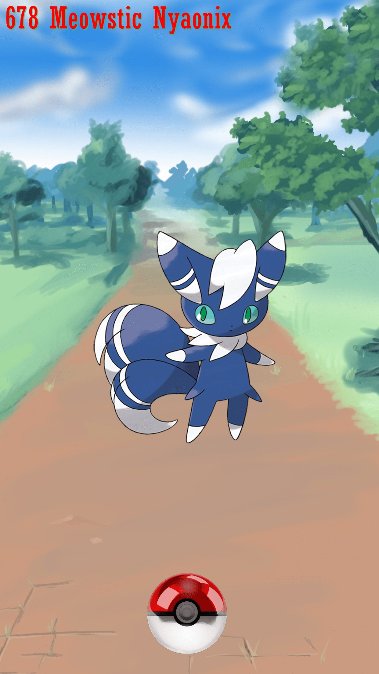 1250x2210 Street Pokeball Meowstic Nyaonix, Phone