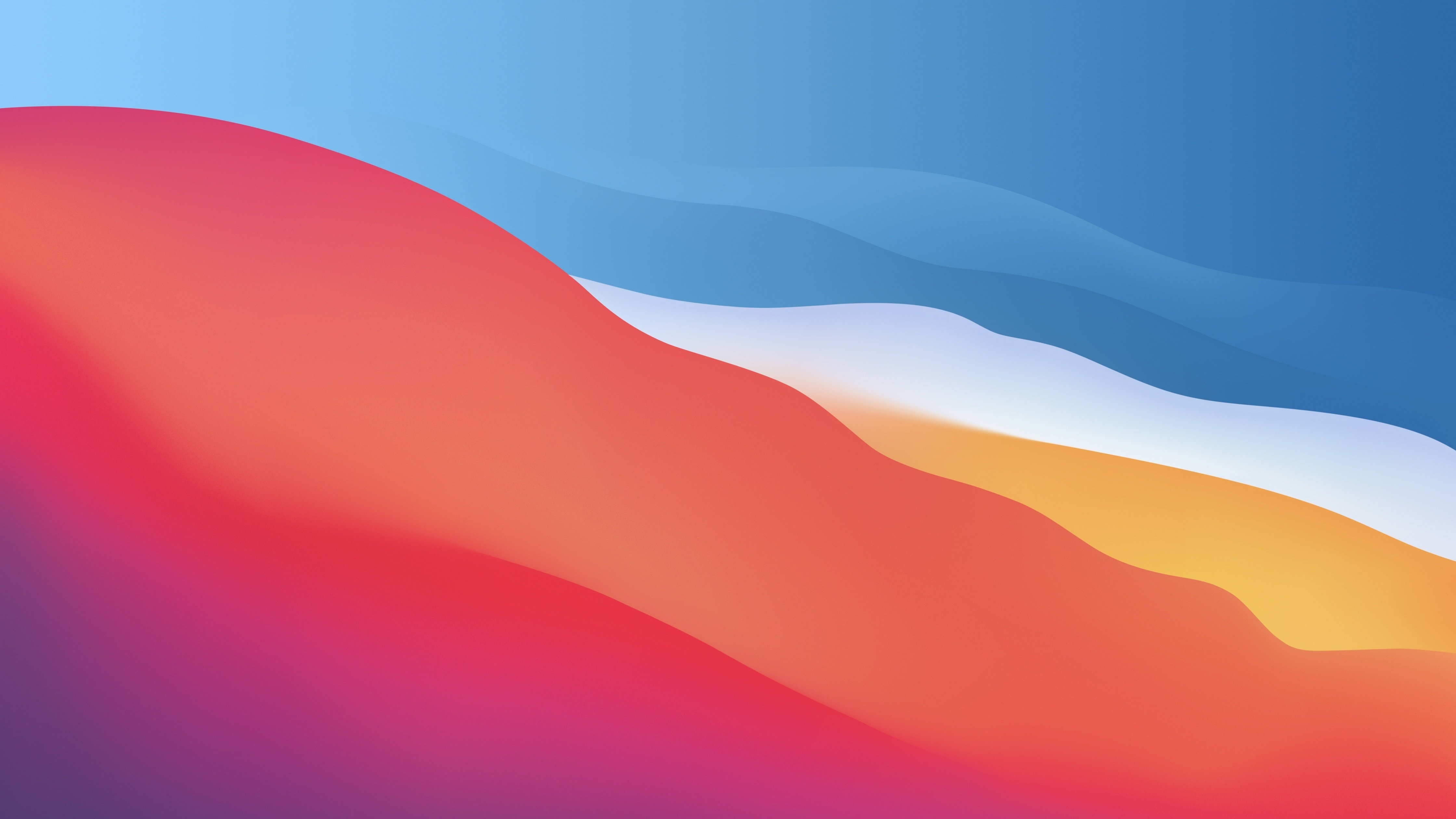 4480x2520 macOS Big Sur Wallpaper 4K, Colorful, Waves, Smooth, Gradients, Desktop