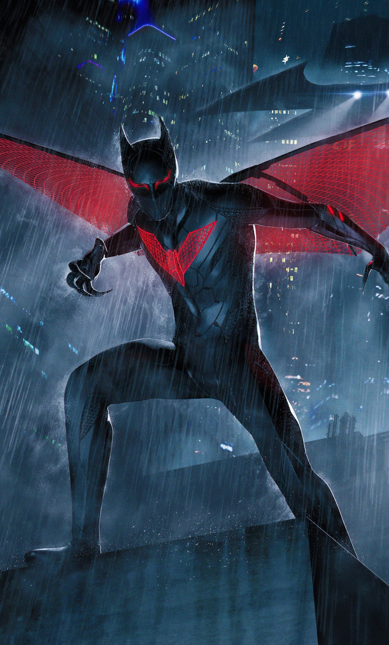 1280x2120 Download wallpaper  the batman beyond, gotham city, night, modern batman, iphone 6 plus,  HD background, 28770, Phone