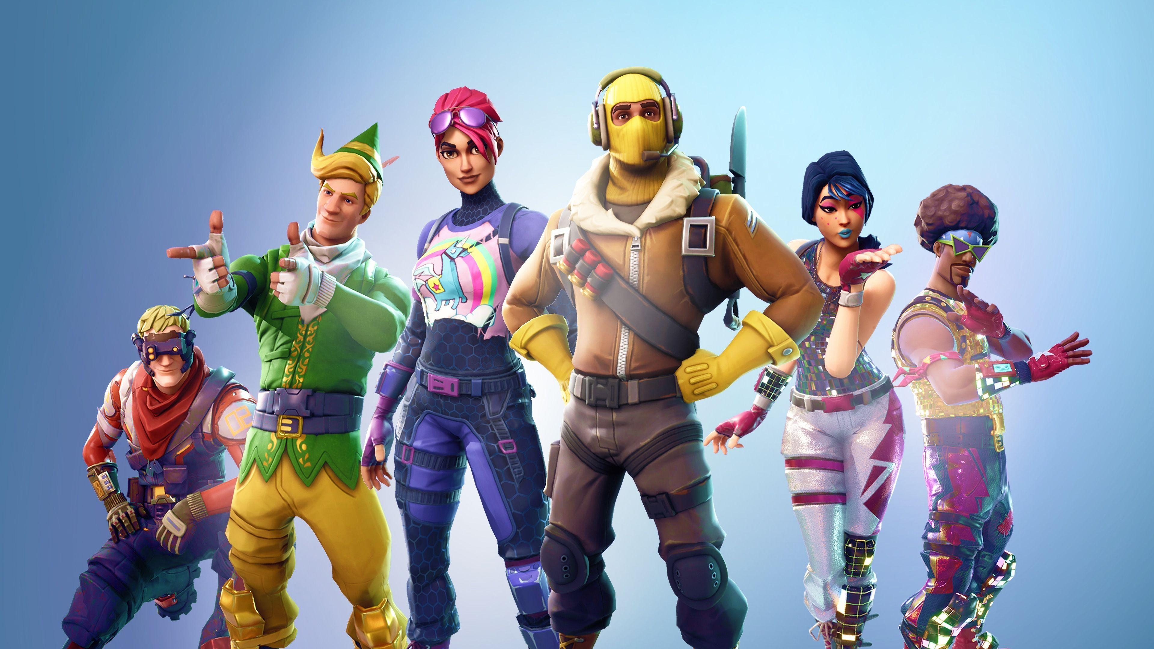 3840x2160 Fortnite Battle Royale, Outfits, Raptor, Brite Bomber, Sparkle, Desktop