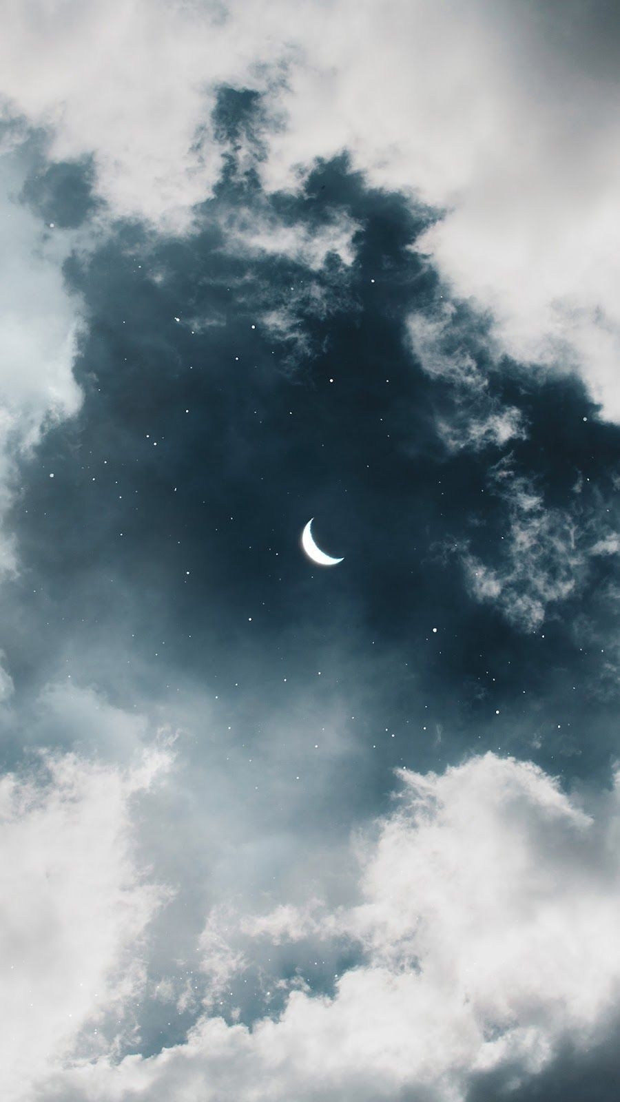 900x1600 Moon in the night sky #wallpaper #iphone #android #background #followme # moon #nightsky #myfavwallpaper. iPhone wallpaper moon, Sky aesthetic, Scenery wallpaper, Phone