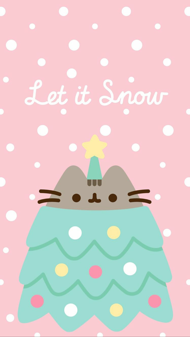 720x1280 wallpaper, pusheen cat, winter and pusheen cat wallpaper, Phone