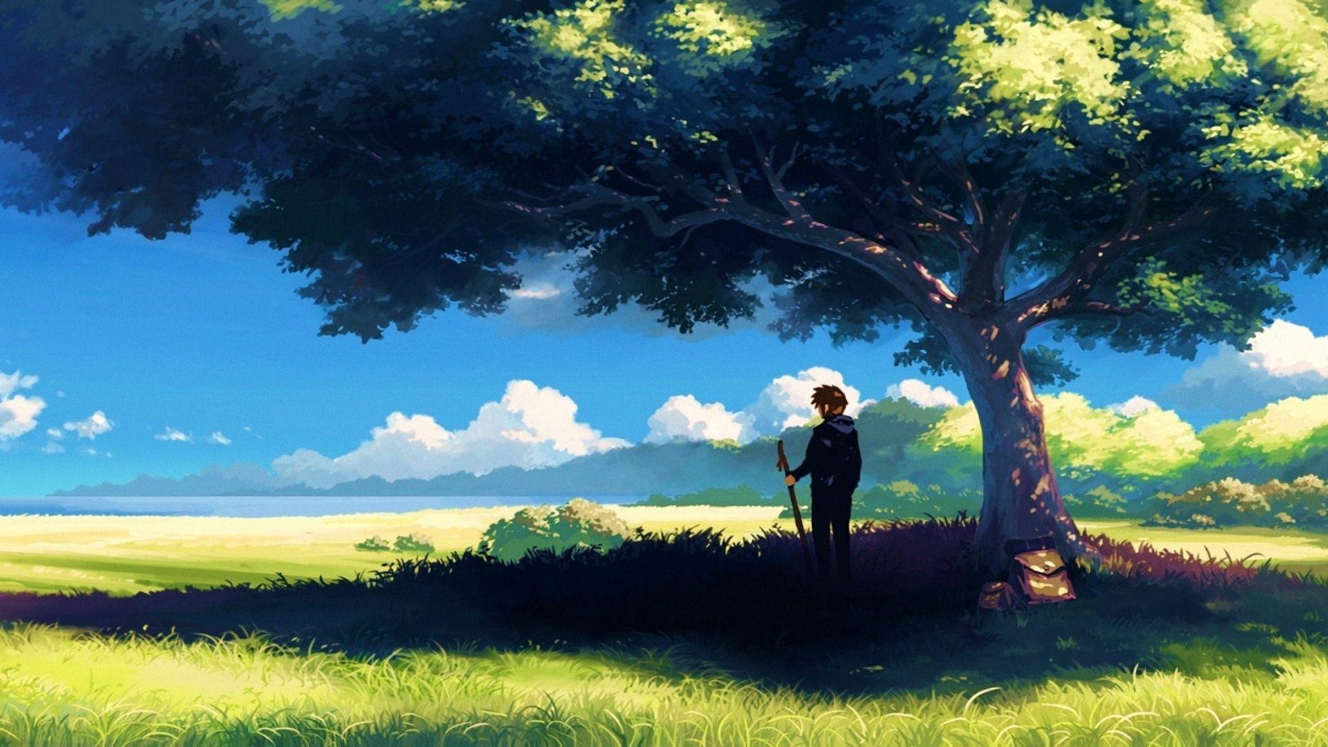 1920x1080 Anime Landscape Wallpaper, Desktop