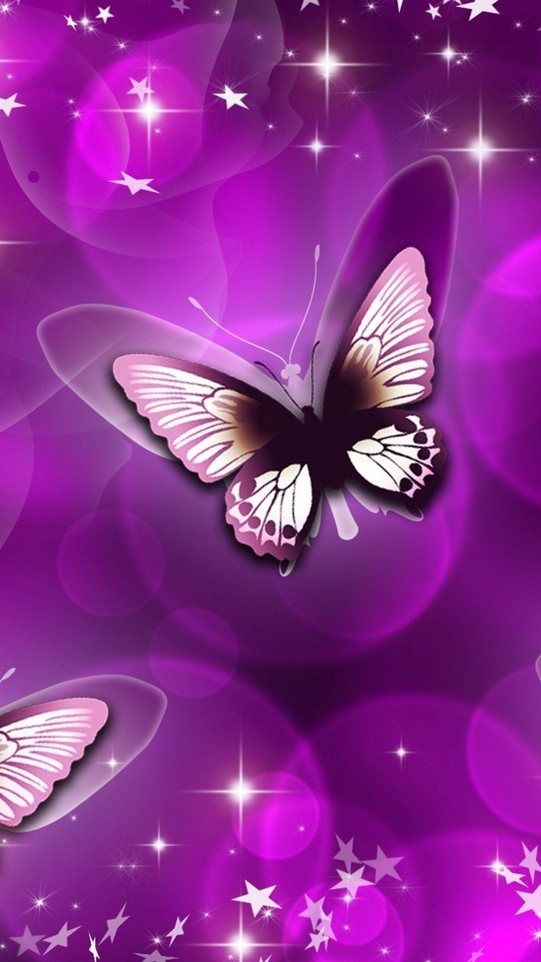 1080x1920 Android Purple Butterfly Wallpaper, Phone