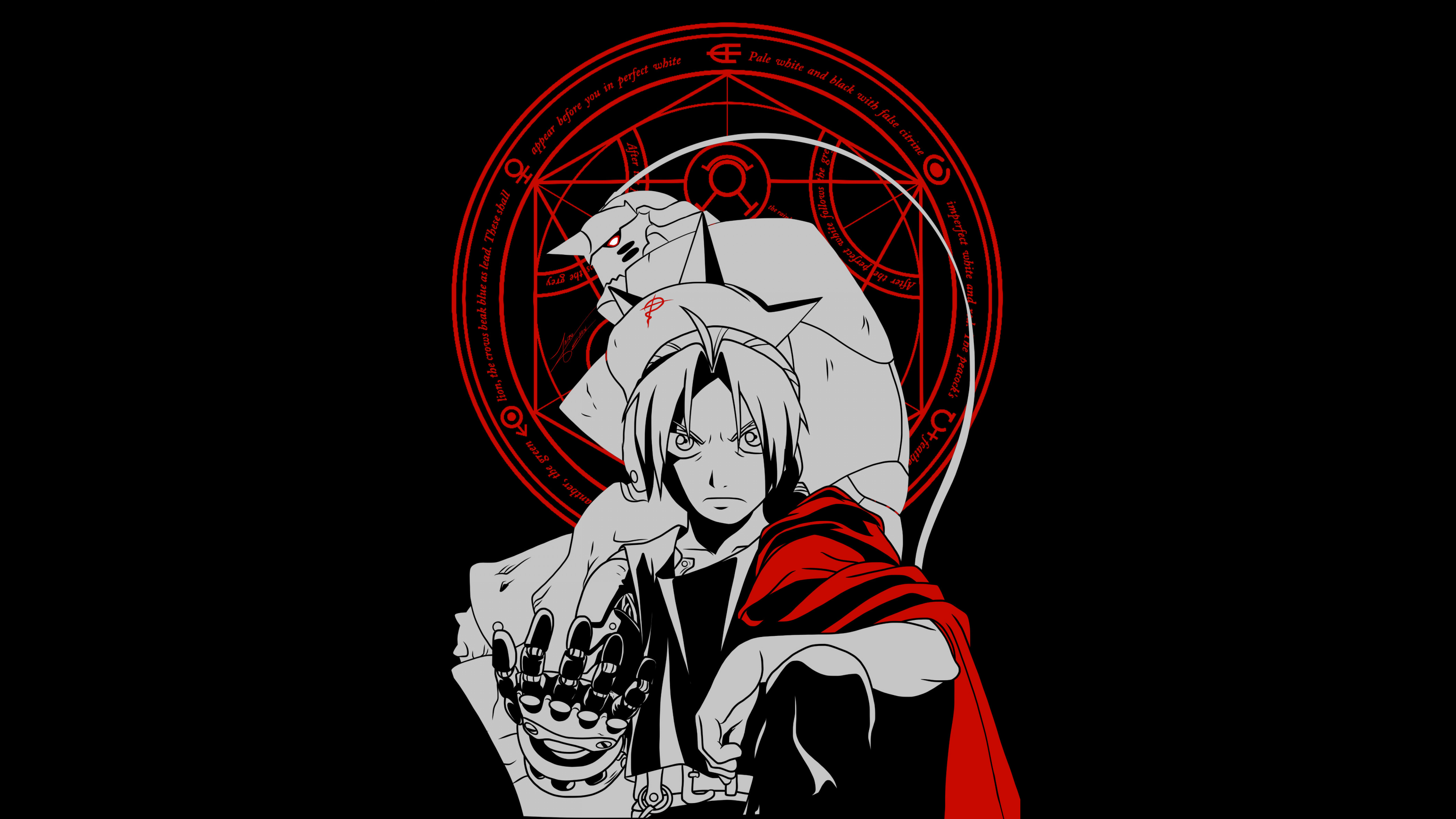 3840x2160 Edward Elric Wallpaper 4K, AMOLED, Alphonse Elric, 5K, Desktop