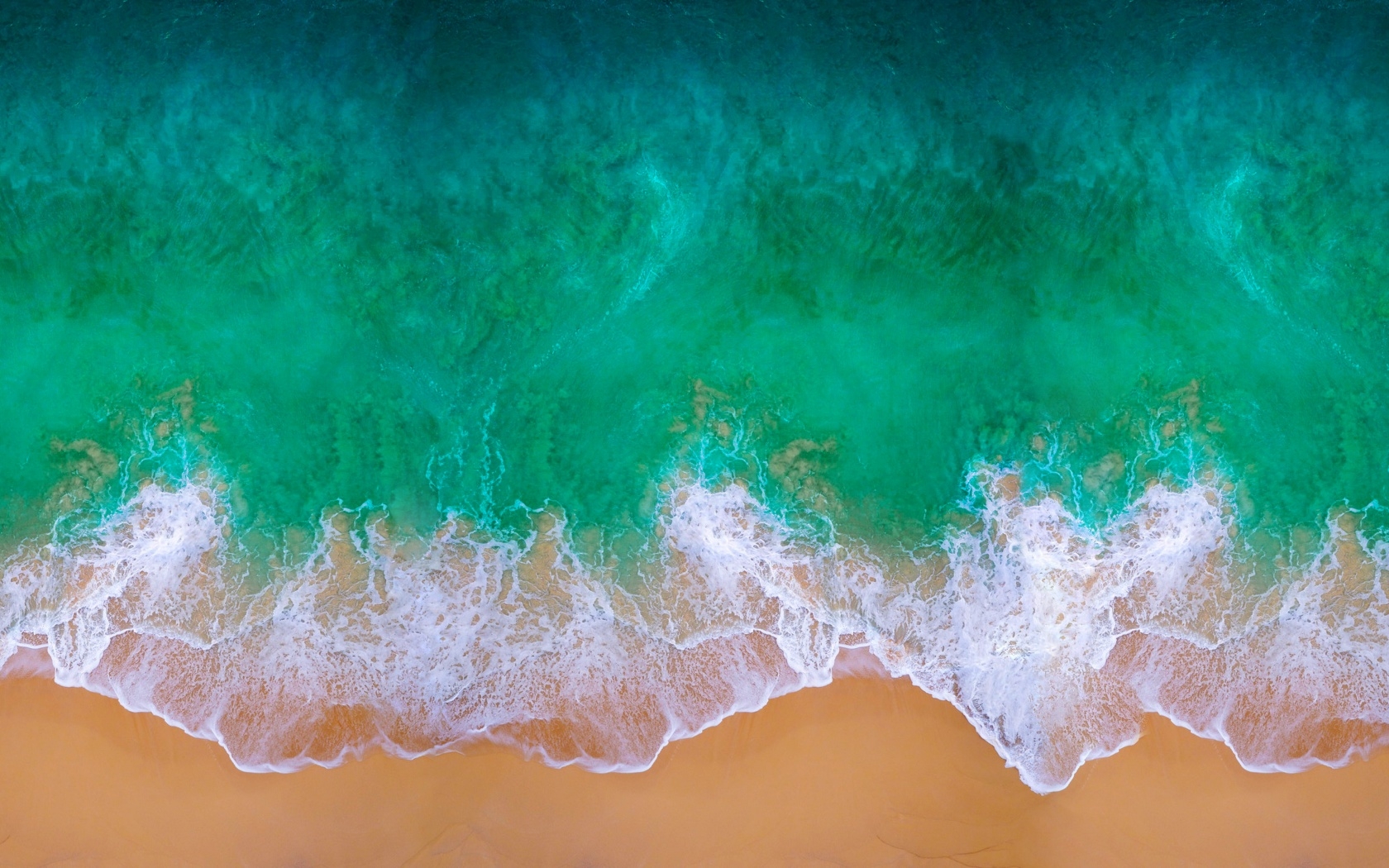 1680x1050 Beach Wallpaper 4K, Aerial view, Waves, Nature, Desktop