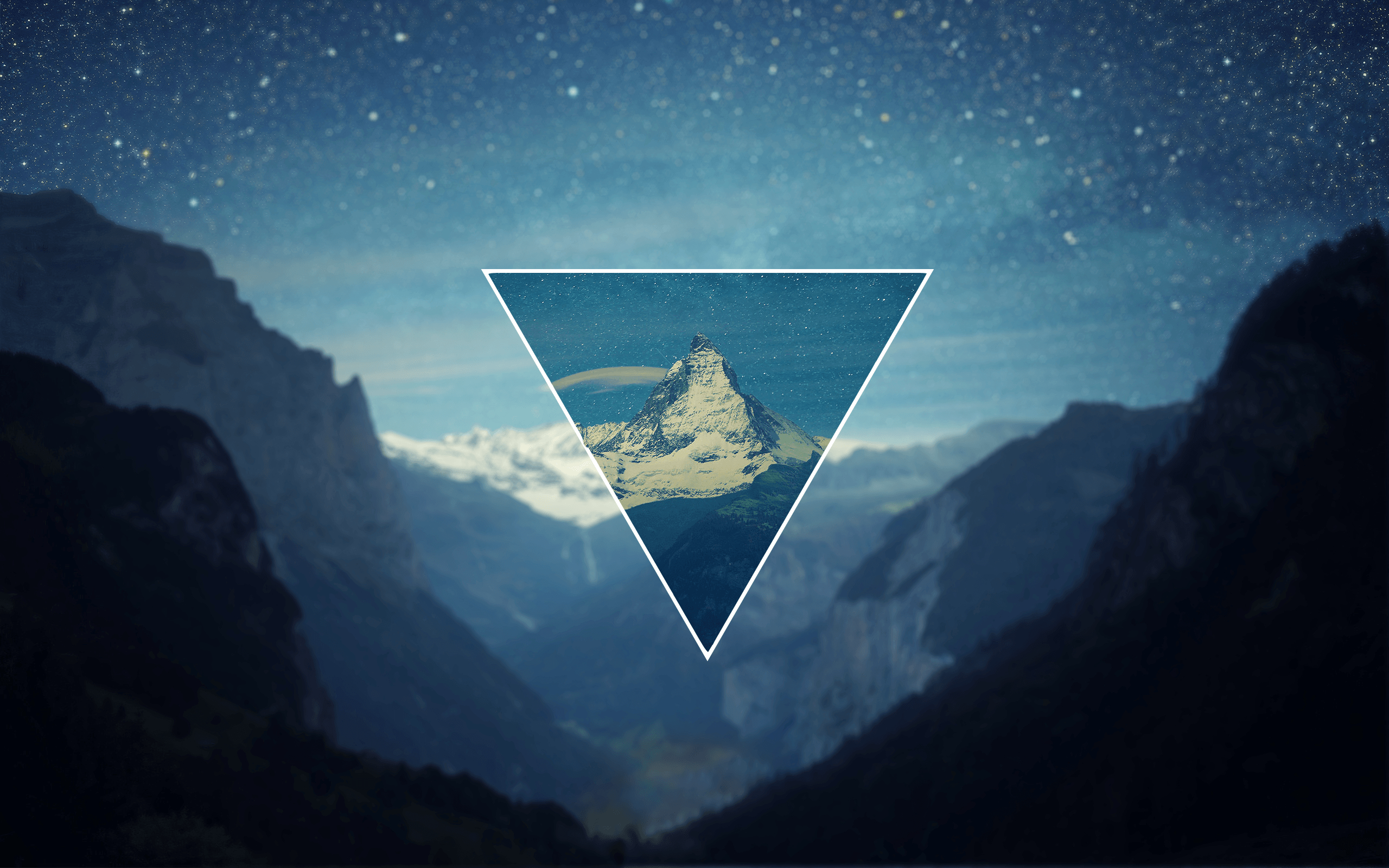 2560x1600 Art in combination with a beautiful landscape photo Matterhorn, Desktop