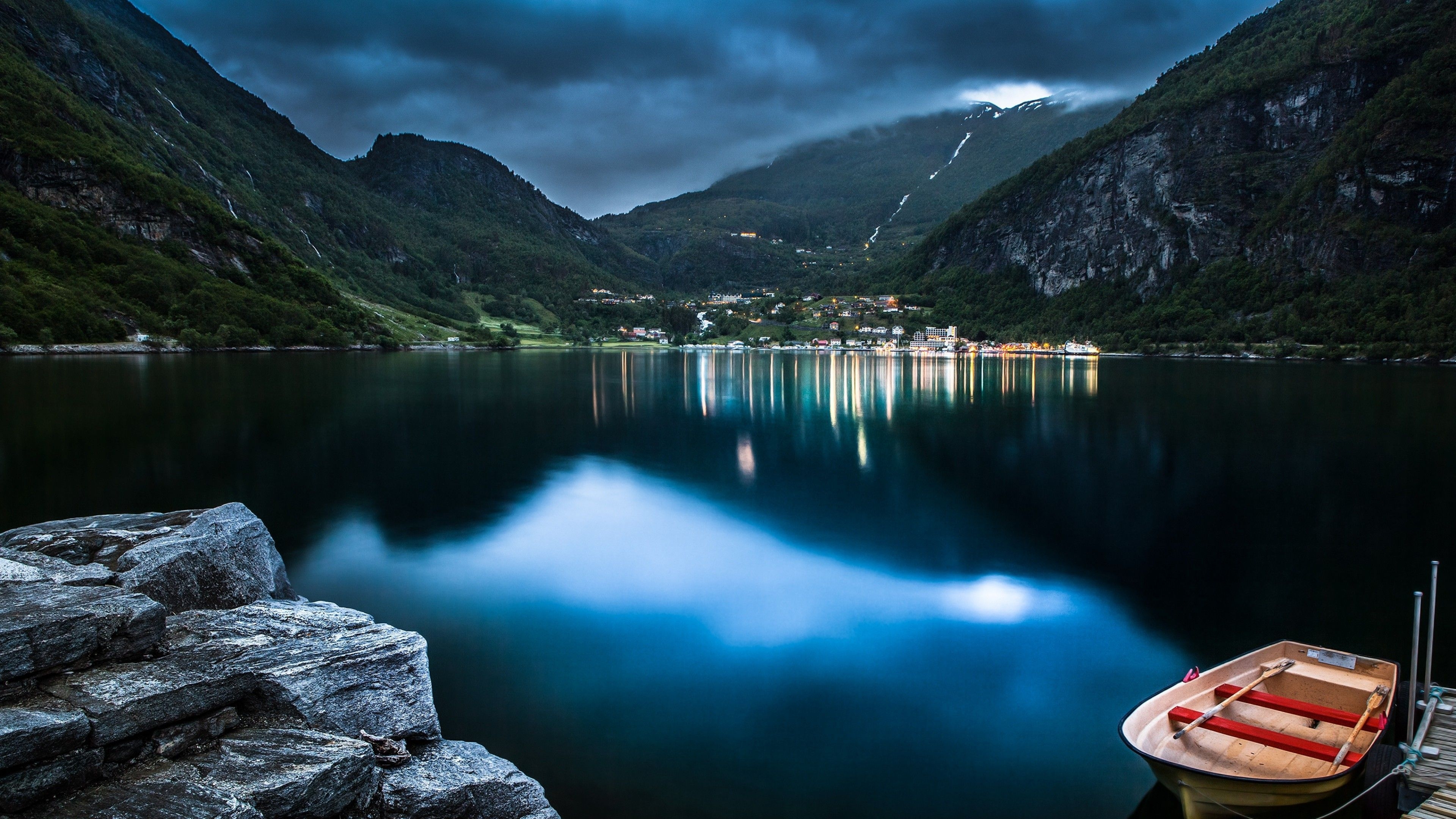 3840x2160 Mountain Lake Beautiful Night 4k HD Wallpaper. Beautiful photography nature, Mountain lake, Norway wallpaper, Desktop