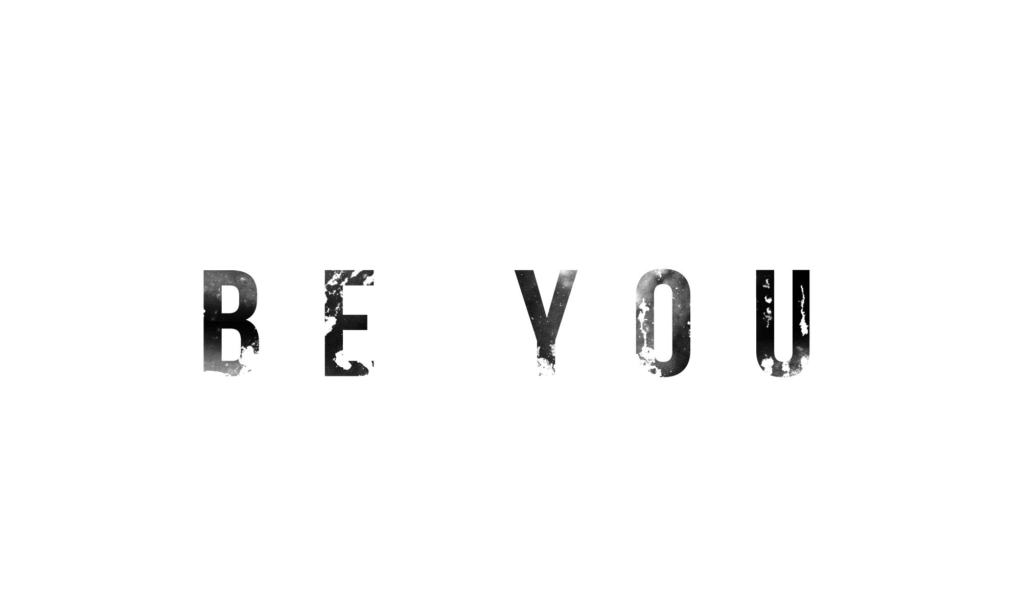 2000x1200 Be You Typographic Simple White Desktop Wallpaper, Desktop