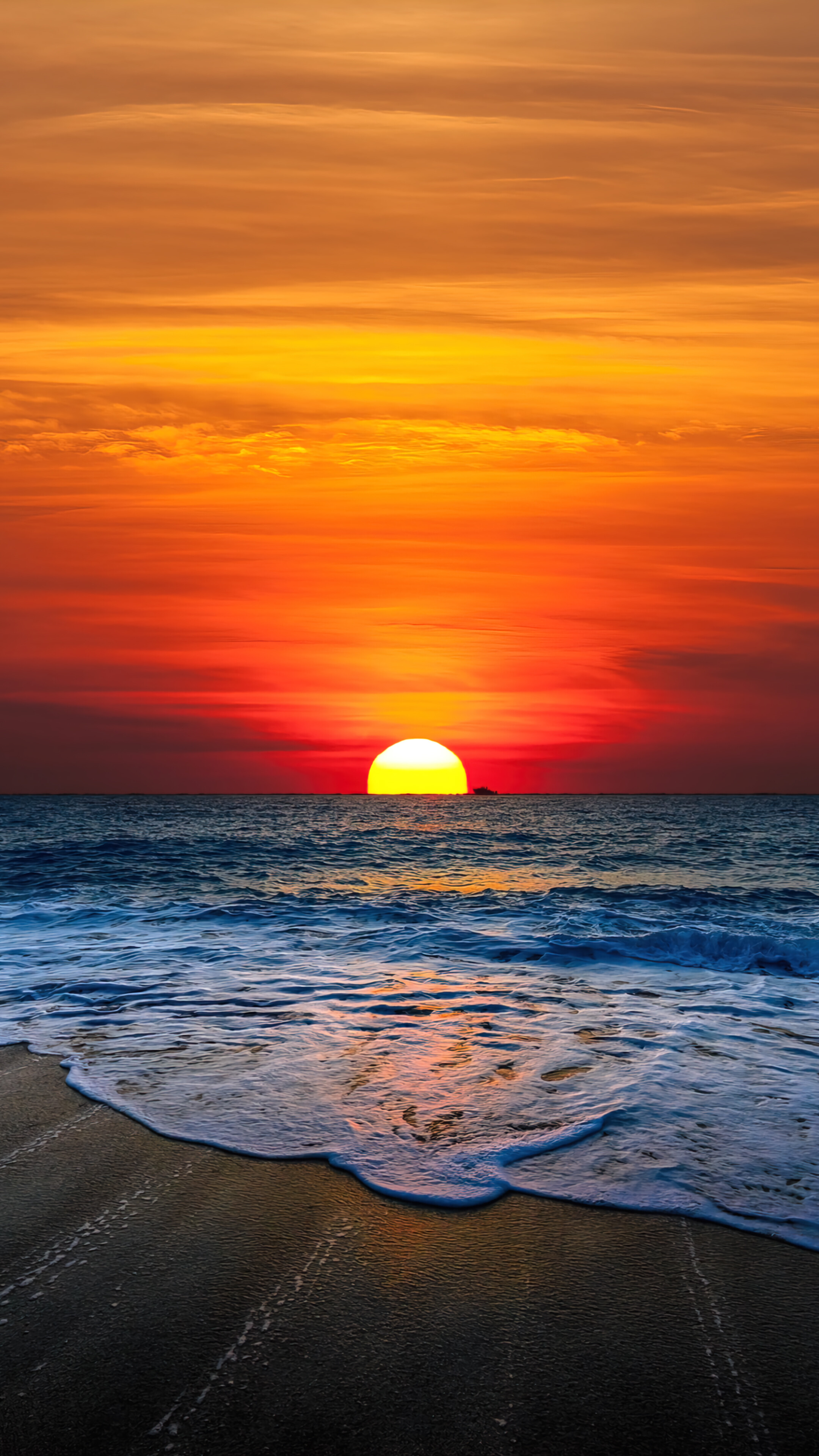 2160x3840 Free download Sunset Beach Sea Scenery Horizon 4K Phone iPhone Wallpaper 4230b [] for your Desktop, Mobile & Tablet. Explore 4k Sunset Wallpaper, Sunset Background, Sunset Background, Sunset Wallpaper, Phone