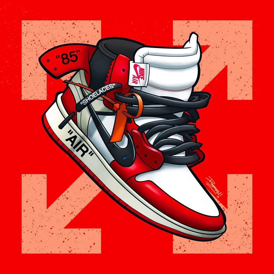 1080x1080 Off White X Air Jordan Art Collection Which Pair Would You Buy UNC (Blue), Chicago (Red), Or Off White (White. Sneakers Wallpaper, Sneaker Posters, Nike Wallpaper, Phone