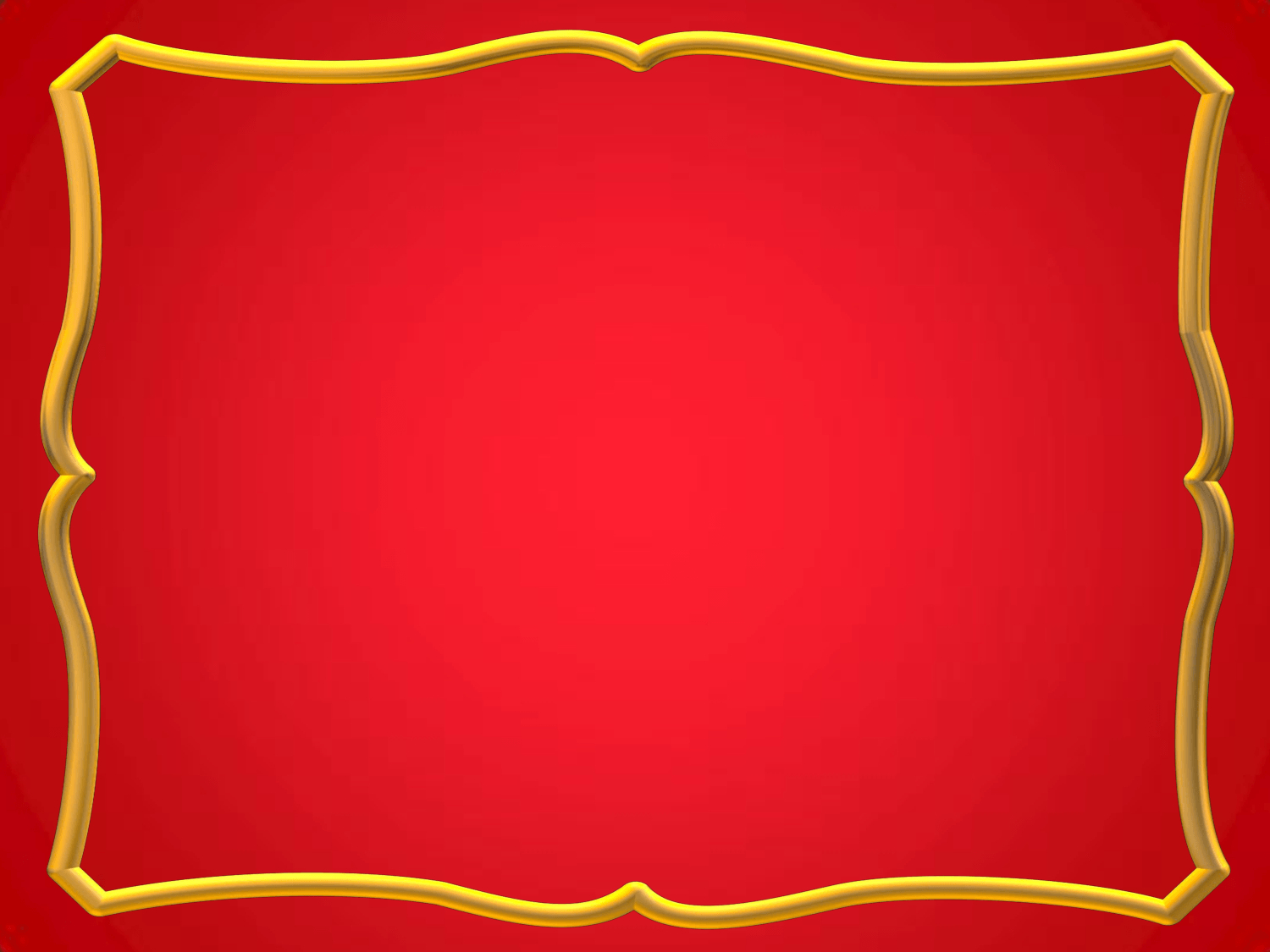 1500x1130 Free Frames and borders png. Red With Gold Frame Powerpoint Design, Desktop