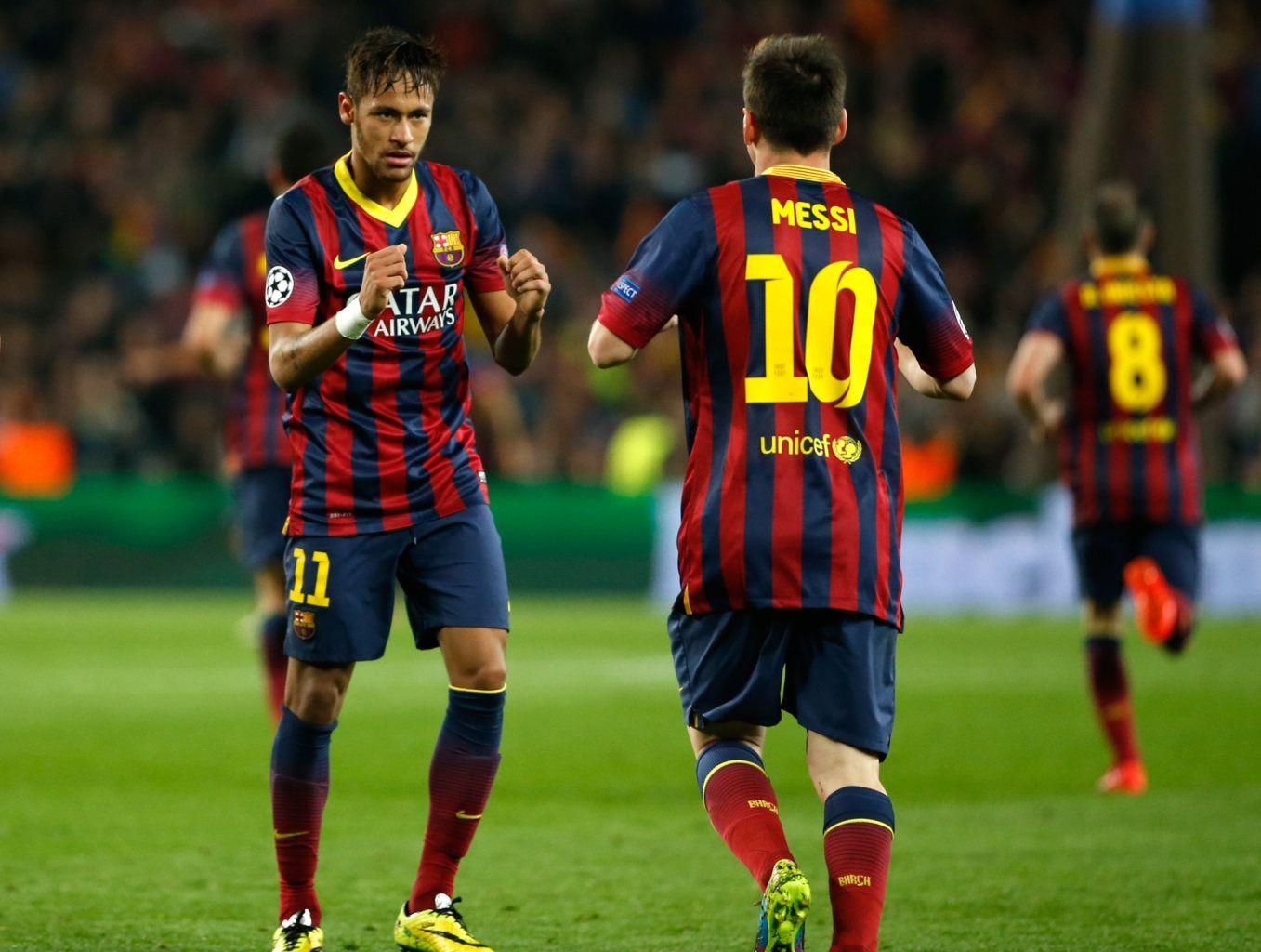 1360x1030 Neymar and messi in fc barcelona for the champions league, Desktop