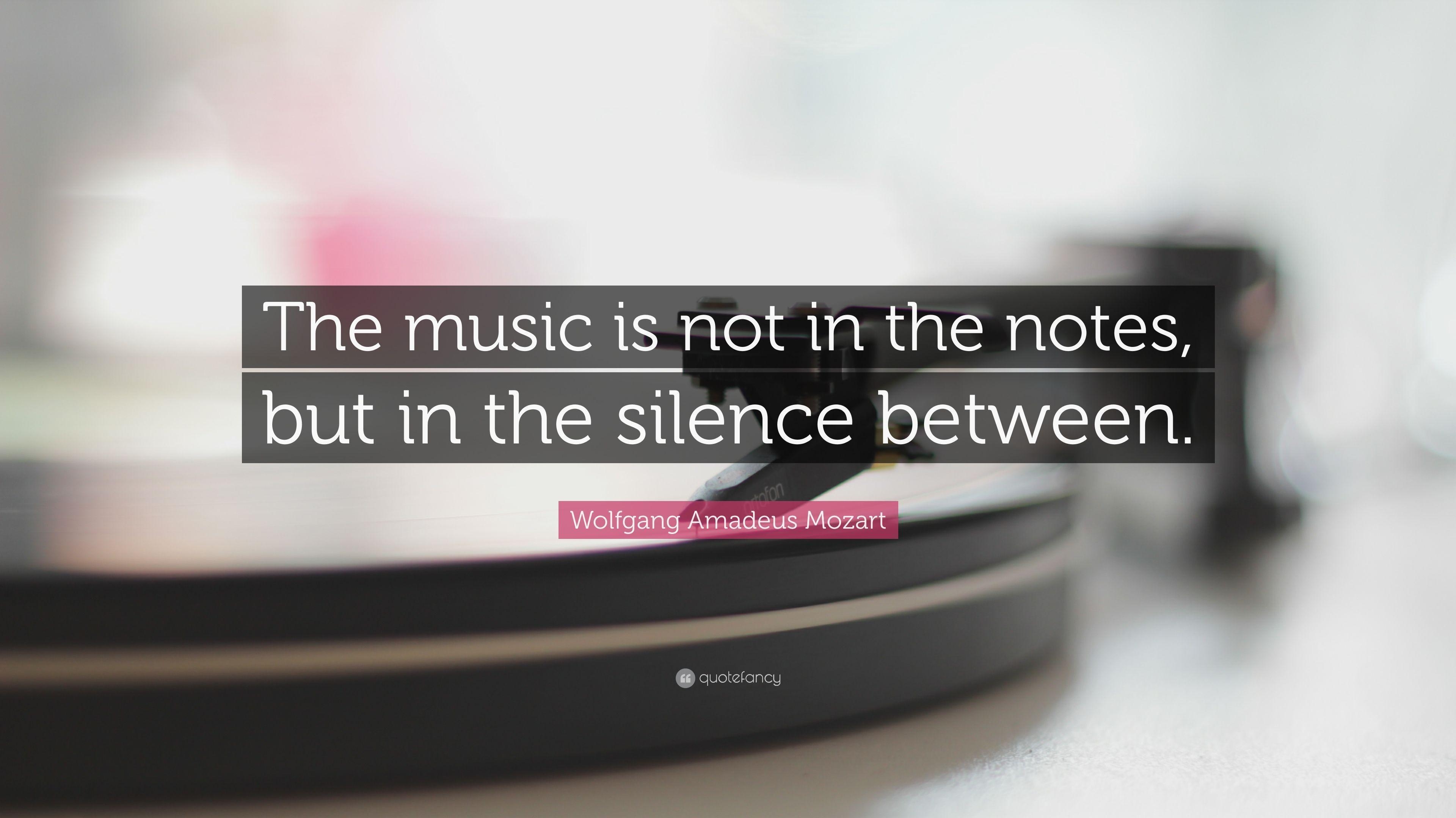 3840x2160 Wolfgang Amadeus Mozart Quote: “The music is not in, Desktop