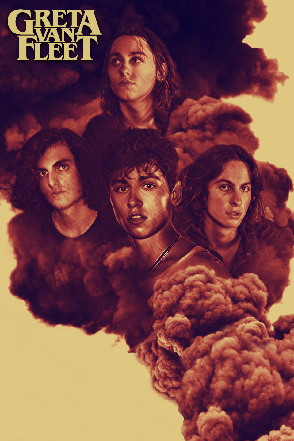 960x1440 Poster Black Smoke Rising, Phone