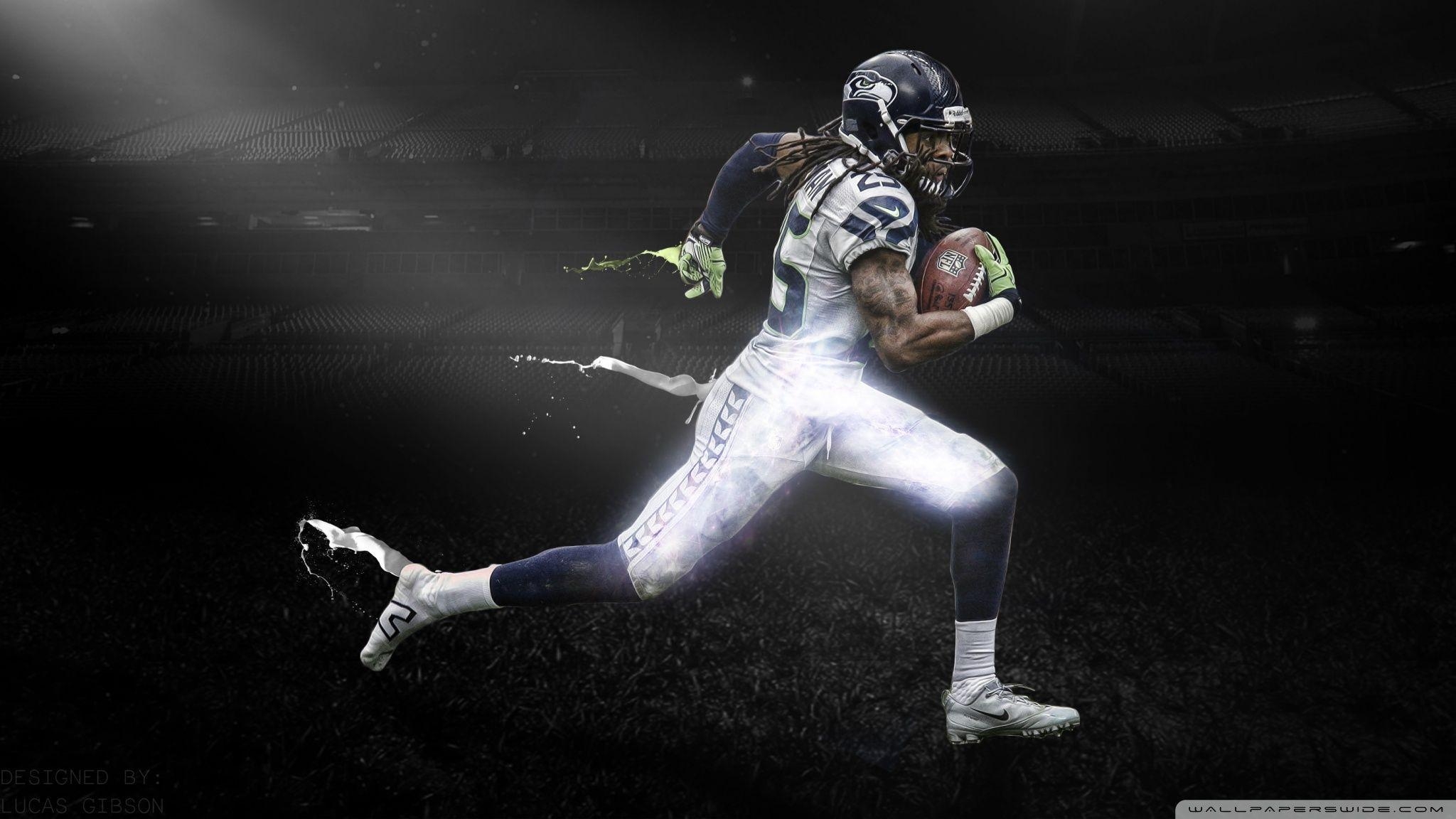 2050x1160 Richard Sherman Dark Stadium HD desktop wallpaper, Widescreen, Desktop