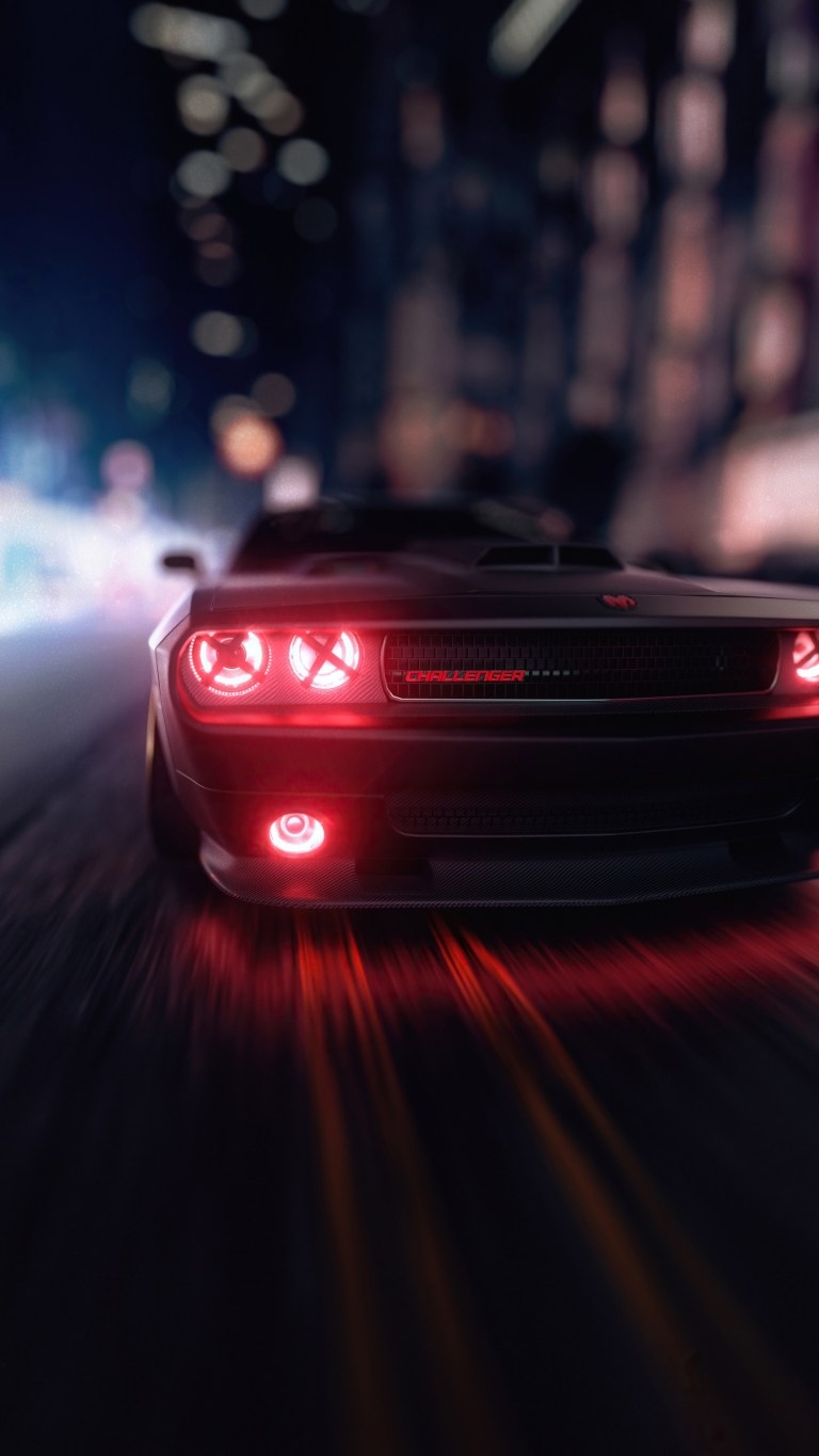 770x1370 Dodge Challenger Demon Headlights Honor 8A Wallpaper, Phone