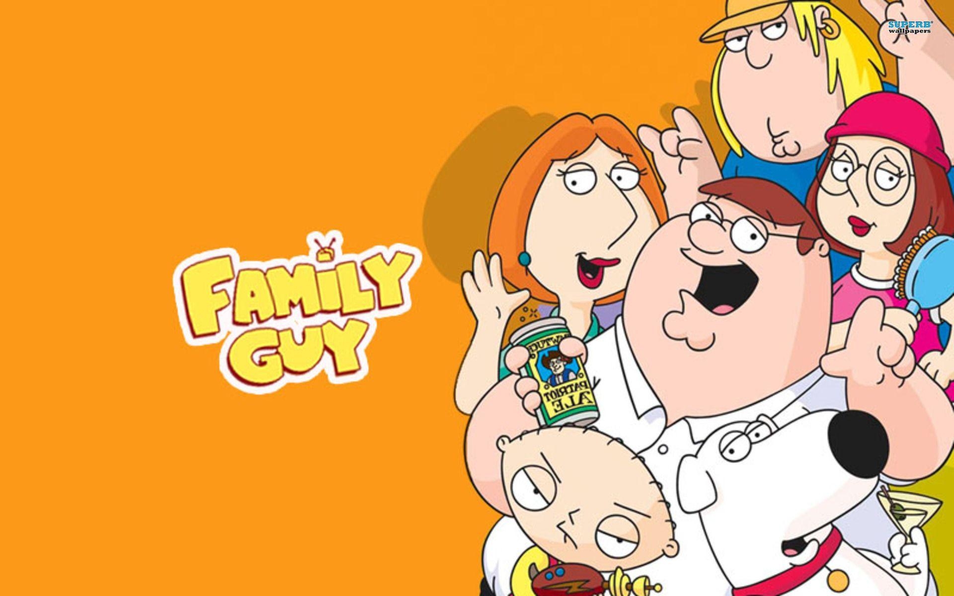 1920x1200 Phenomenal Simple Family Guy Wallpaper Yellow Orange Collection, Desktop