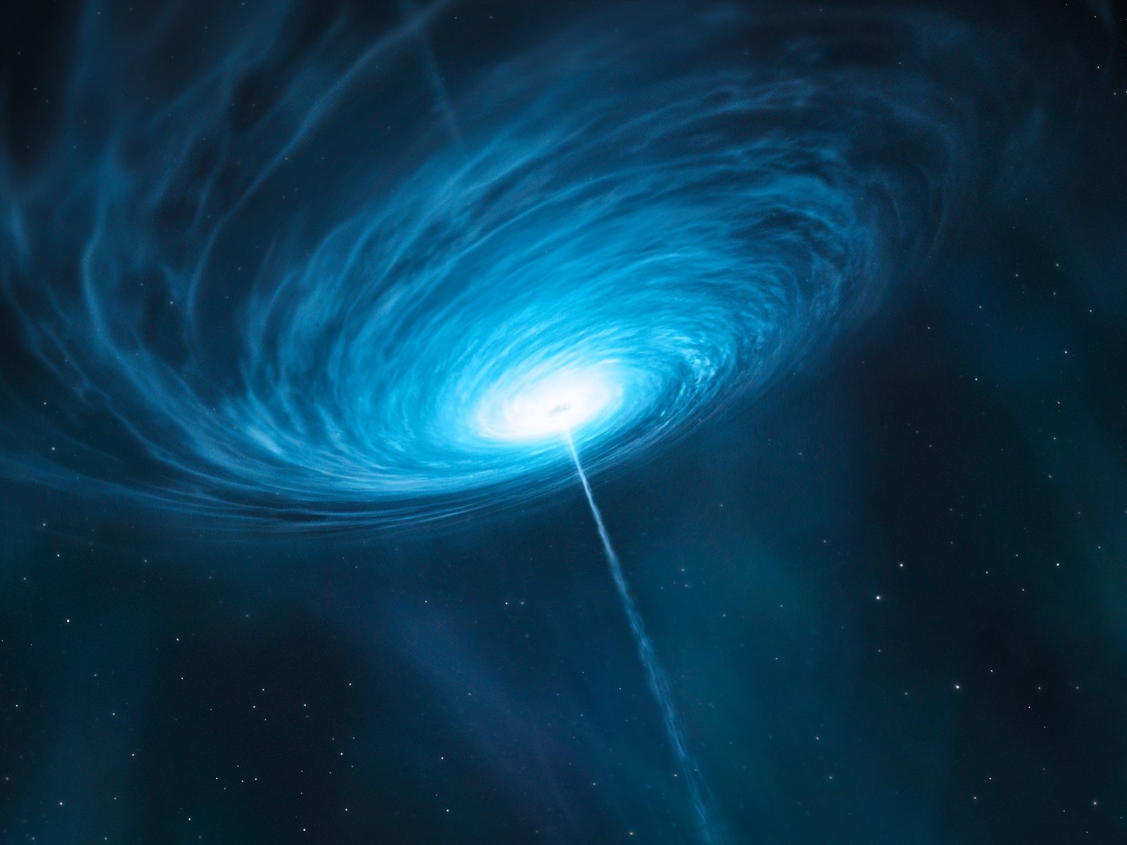 1600x1200 Twitter-এ Gaston Giribet: The blue giant TON a distant quasar of Canes Venatici constellation. It's the biggest black hole ever detected: 6.6 10^10 solar masses. Causing emission of 10^40 Watts, it, Desktop