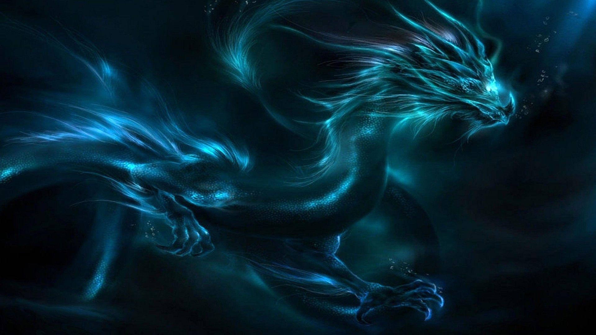 1920x1080 Full Fantasy Blue Dragon Wallpaper. Full HD Wallpaper, Desktop