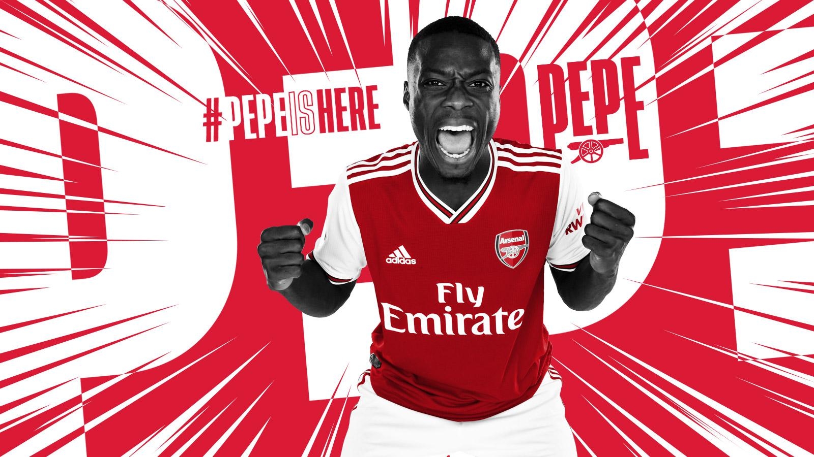 1600x900 PepeIsHere. Nicolas Pepe becomes record signing. Club, Desktop