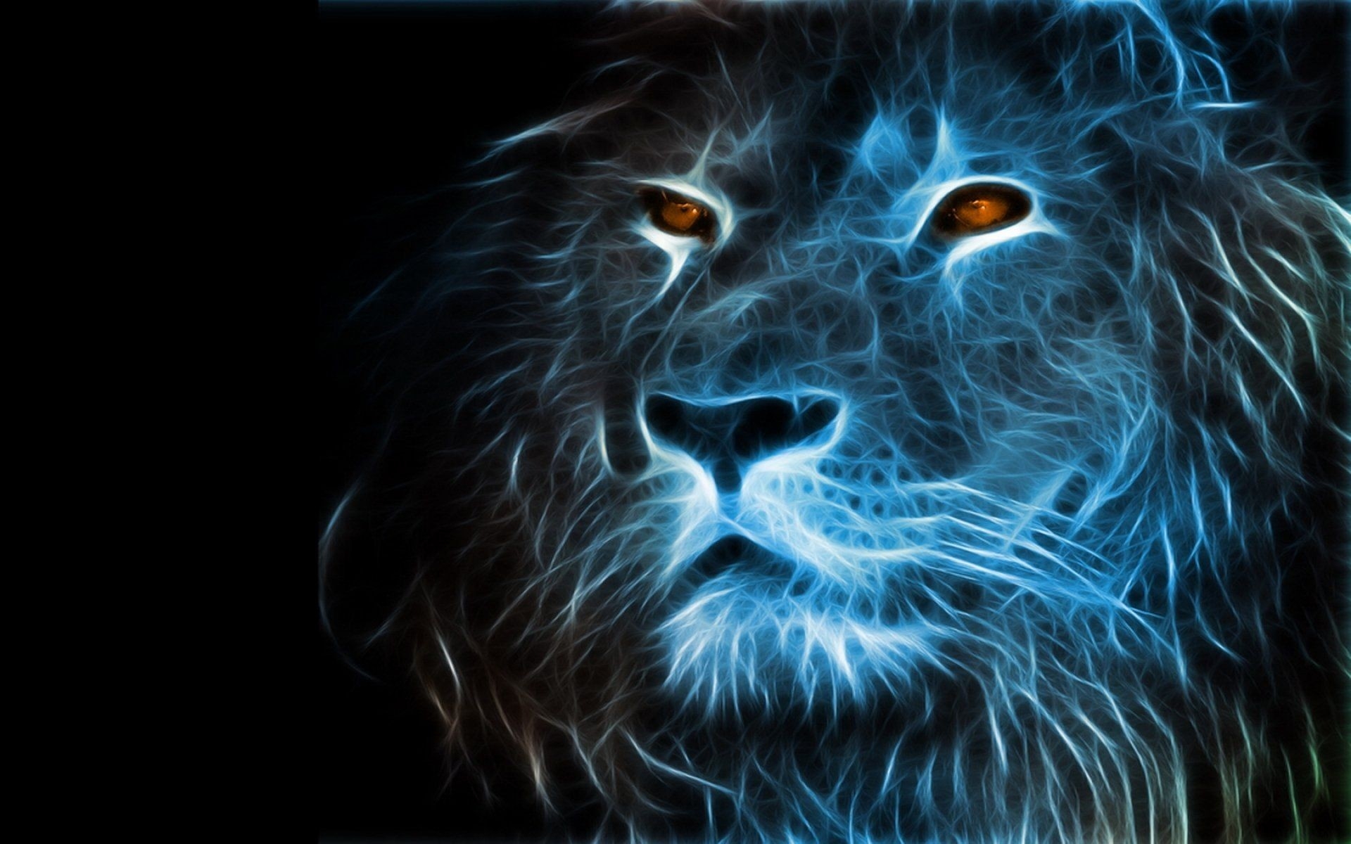 1920x1200 1920x Lion Lions Predator Carnivore Cat Cats Fractal Lion Wallpaper Download HD Wallpaper, Desktop