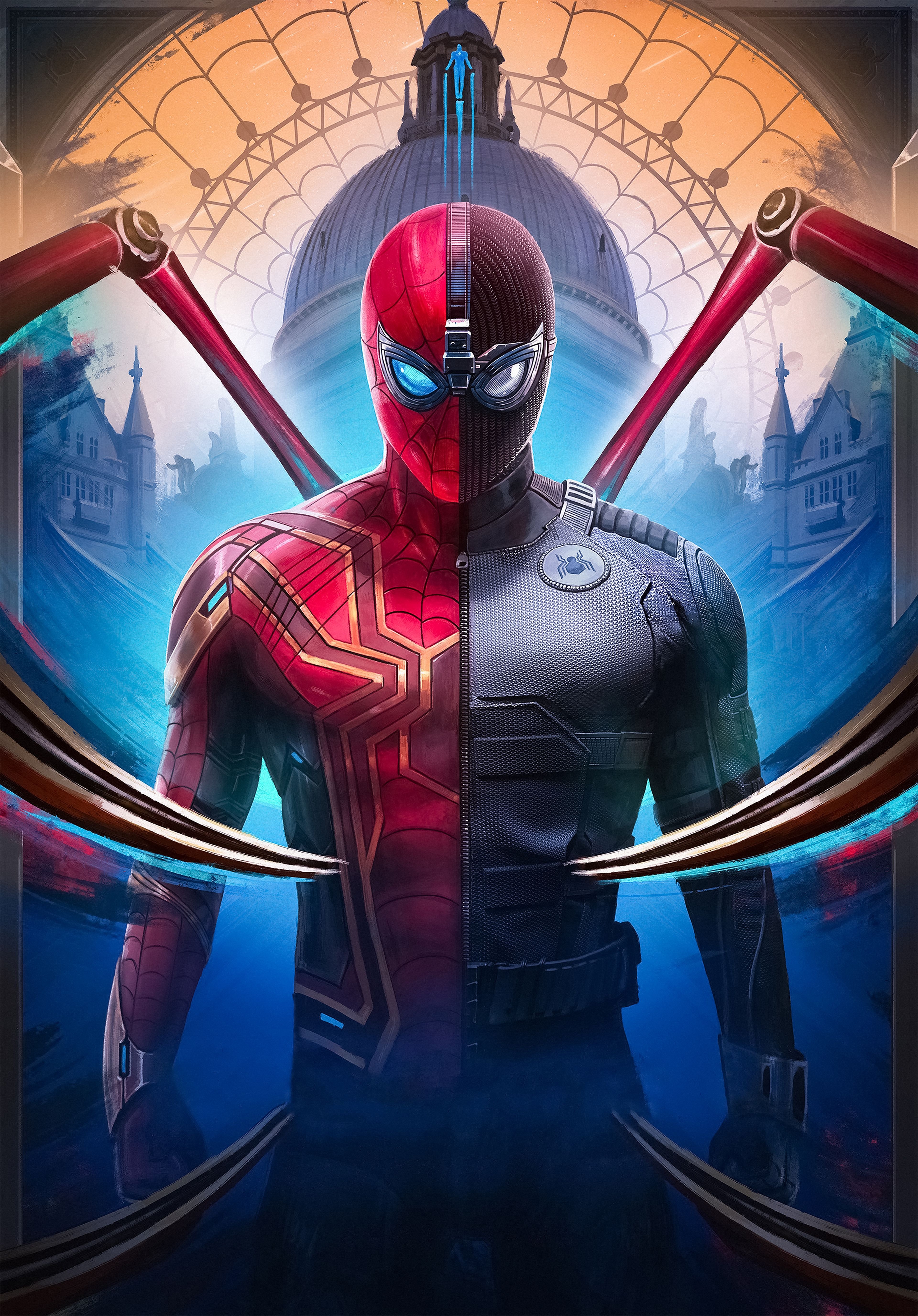 3840x5510 Iron Spider 4K Wallpaper, Spider Man: Far From Home, Marvel Comics, Phone