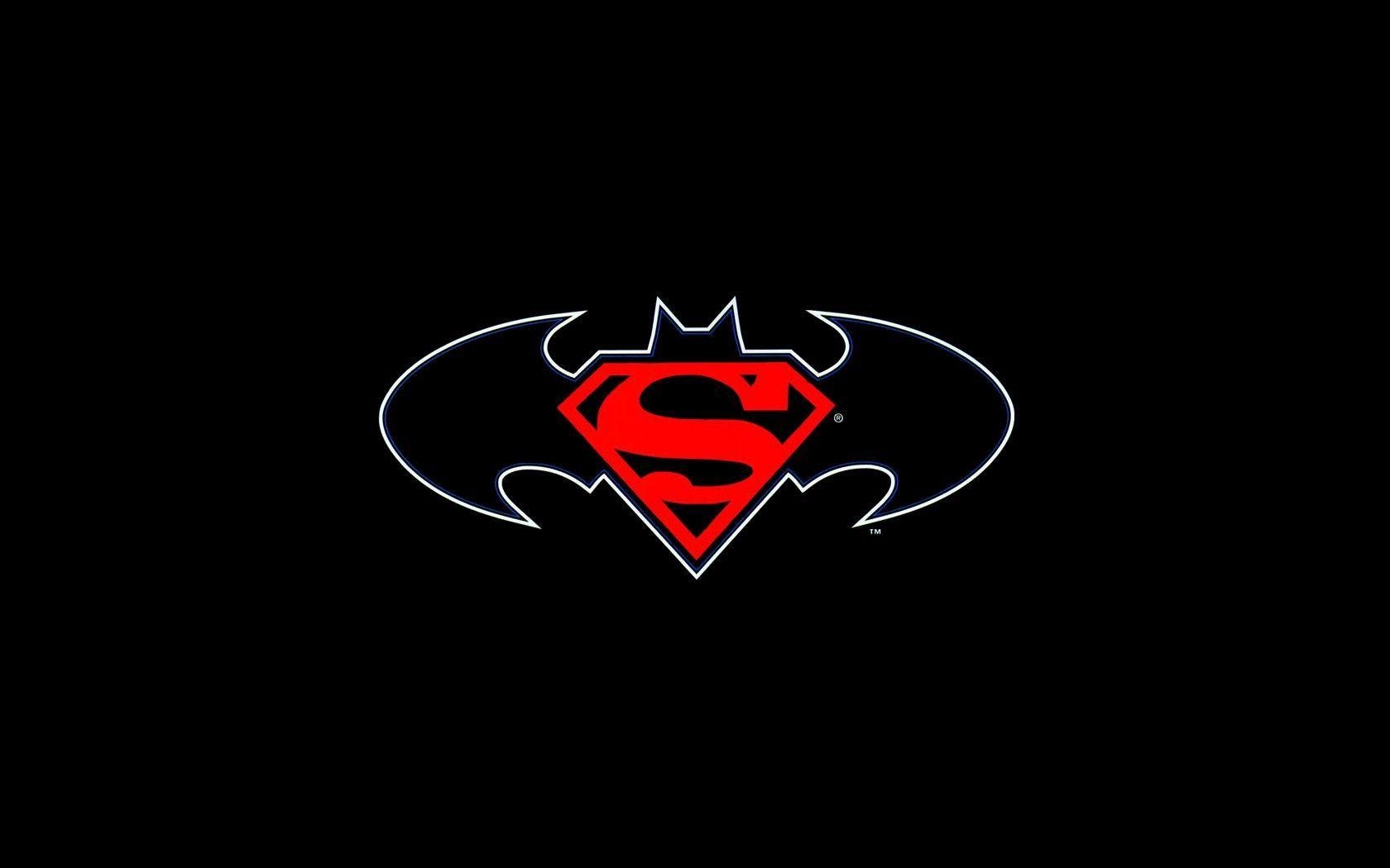 1680x1050 Wallpaper For > Batman Superman Logo Wallpaper, Desktop