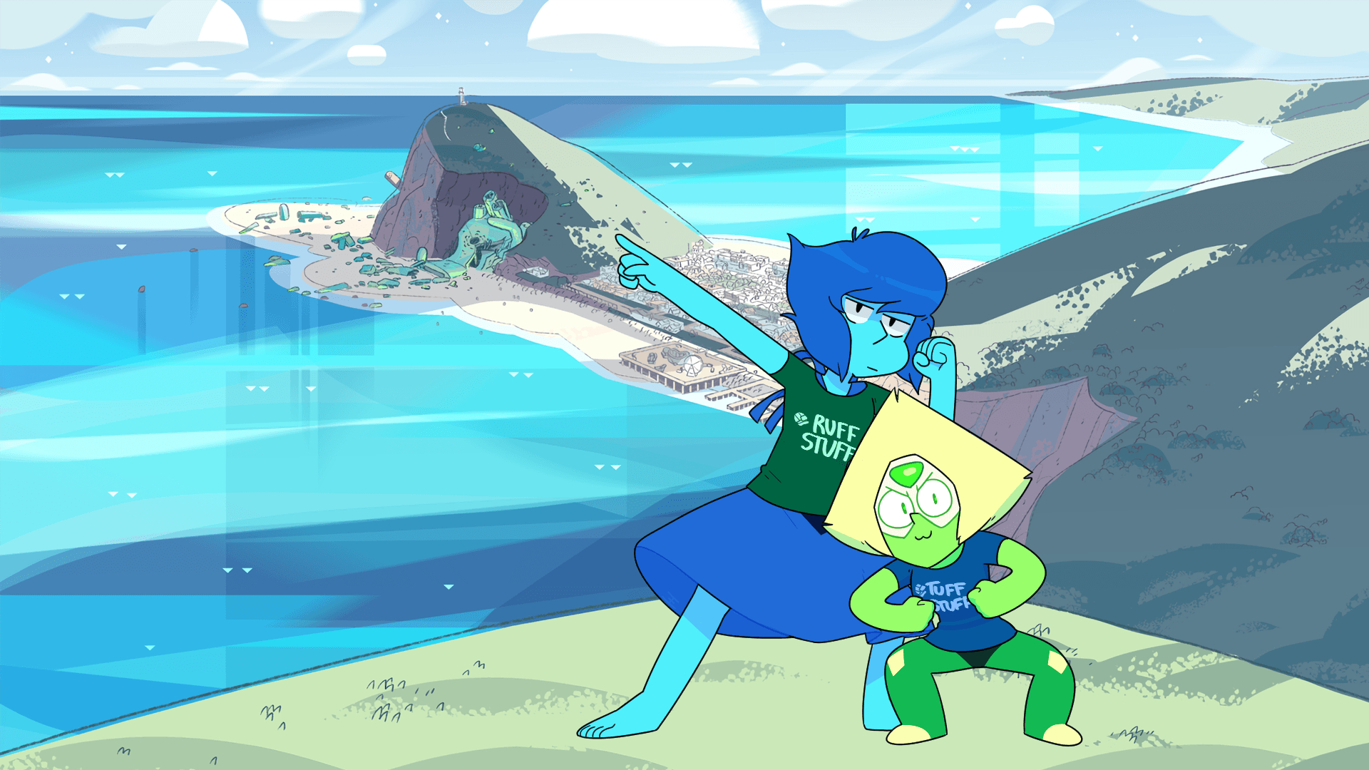 1920x1080 Wallpaper, illustration, cartoon, Steven Universe, Peridot, Lapis, Desktop