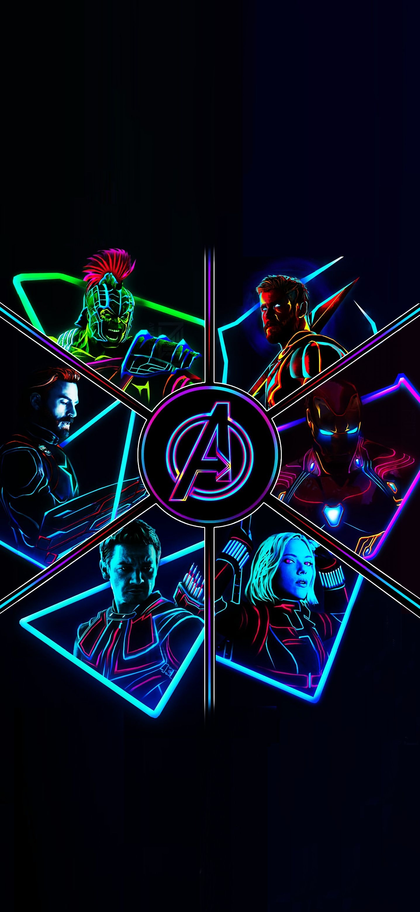 1440x3120 1437x 2012 Neon Avengers Full Res Phone Wallpaper, Phone