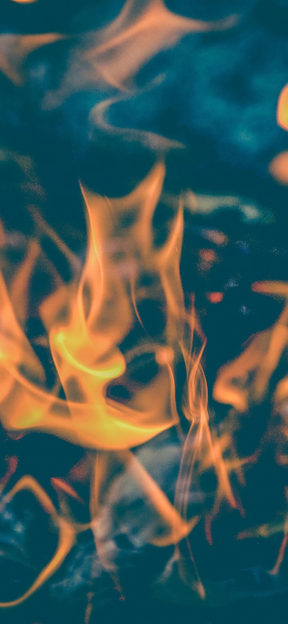 1130x2440 iPhone X wallpaper. fire zoom closeup, Phone