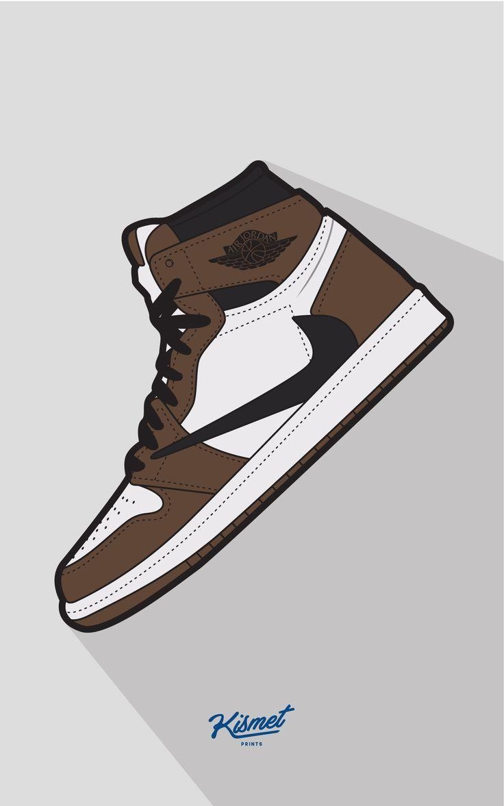 740x1180 Travis Scott x Air Jordan 1 CACTUS JACK Digital Print Supreme, Phone