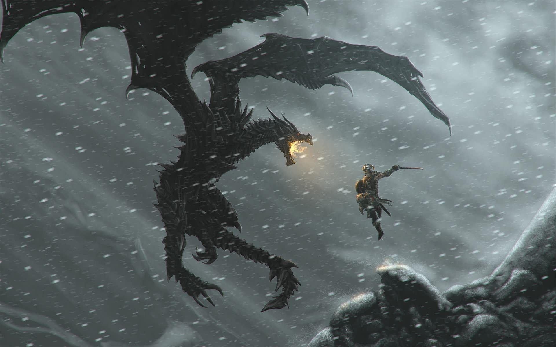 1920x1200 Lovely Skyrim Animated Dragon Wallpaper HD, Desktop