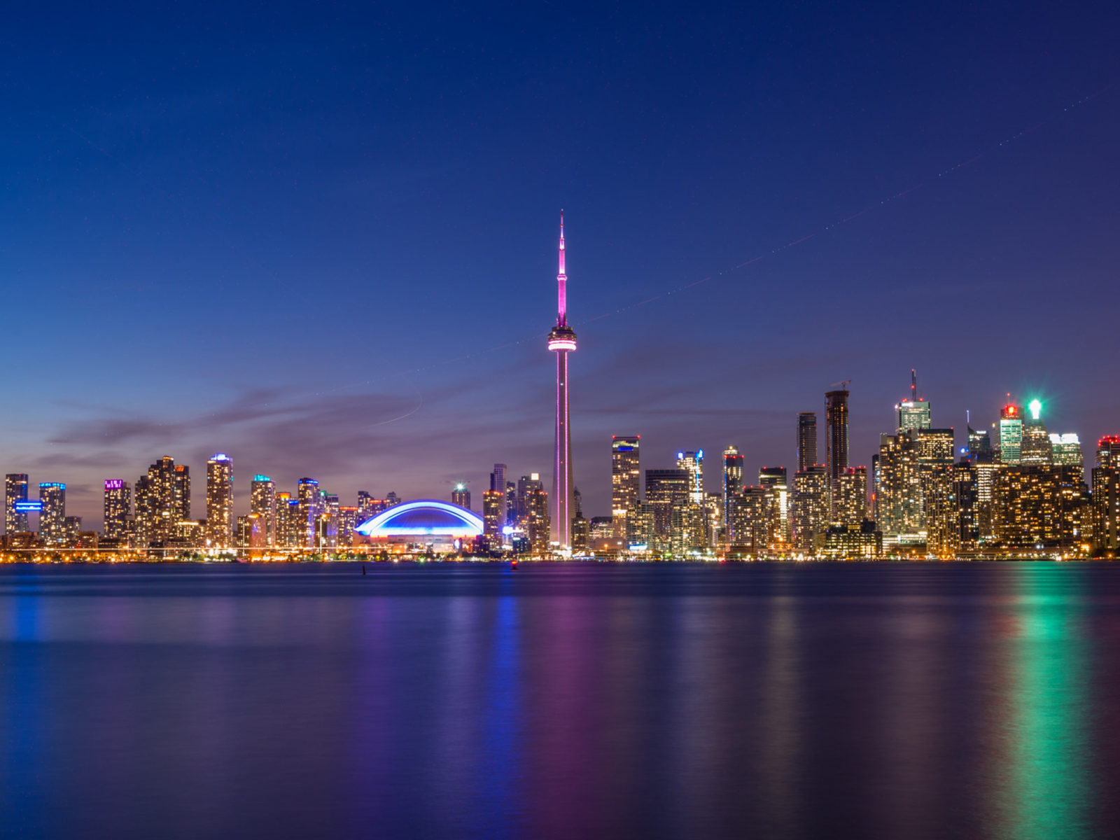 1600x1200 City And Architecture Center On Toronto At Night Canada Summer HD Wallpaper For Desktop Mobile Phones And Lapx2160, Wallpaper13.com, Desktop