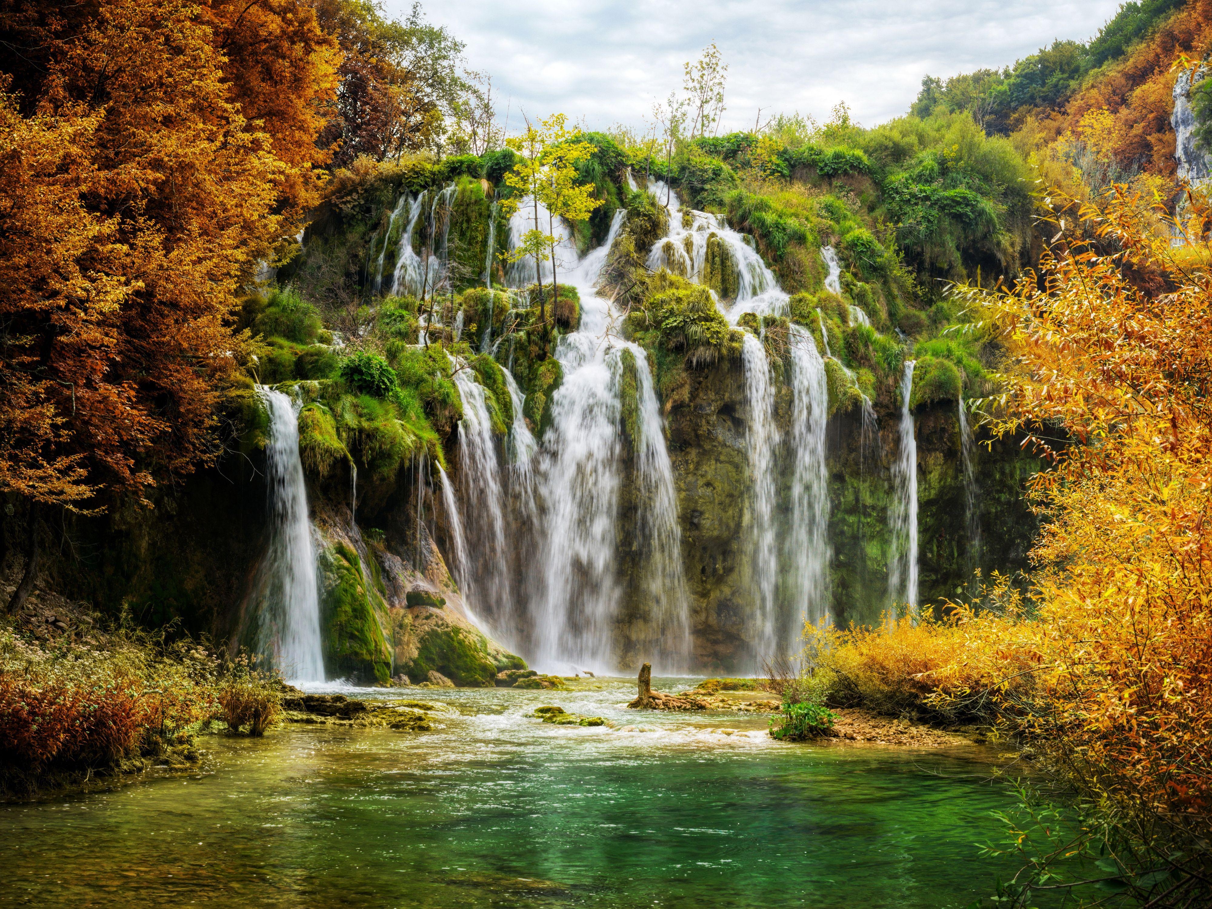 4000x3000 Wallpaper Waterfalls, Plitvice Lakes National Park, 4K, Croatia, Desktop