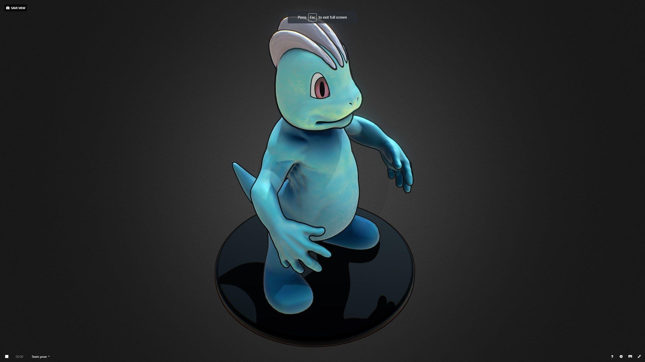 2560x1440 Machop Pokemon 3D asset, Desktop