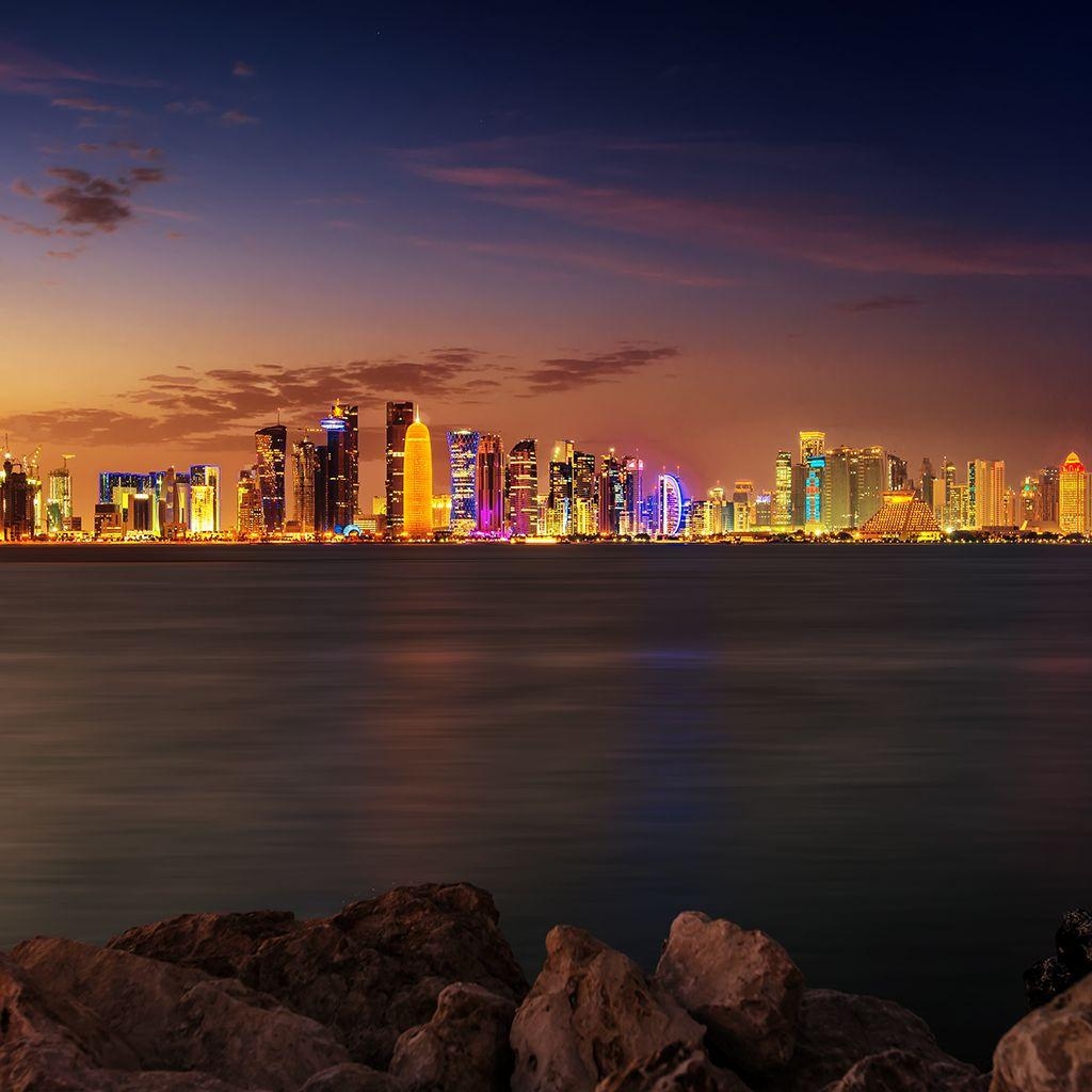 1030x1030 InterfaceLIFT Wallpaper: Doha Skyline, Phone