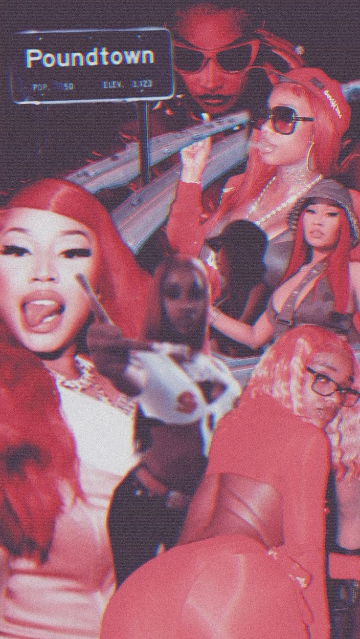 740x1310 Poundtown Sign with Nicki Minaj &y Red, Phone