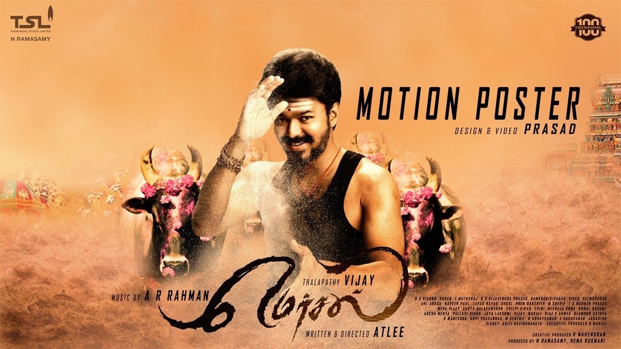 1280x720 Mersal Film Poster, Desktop