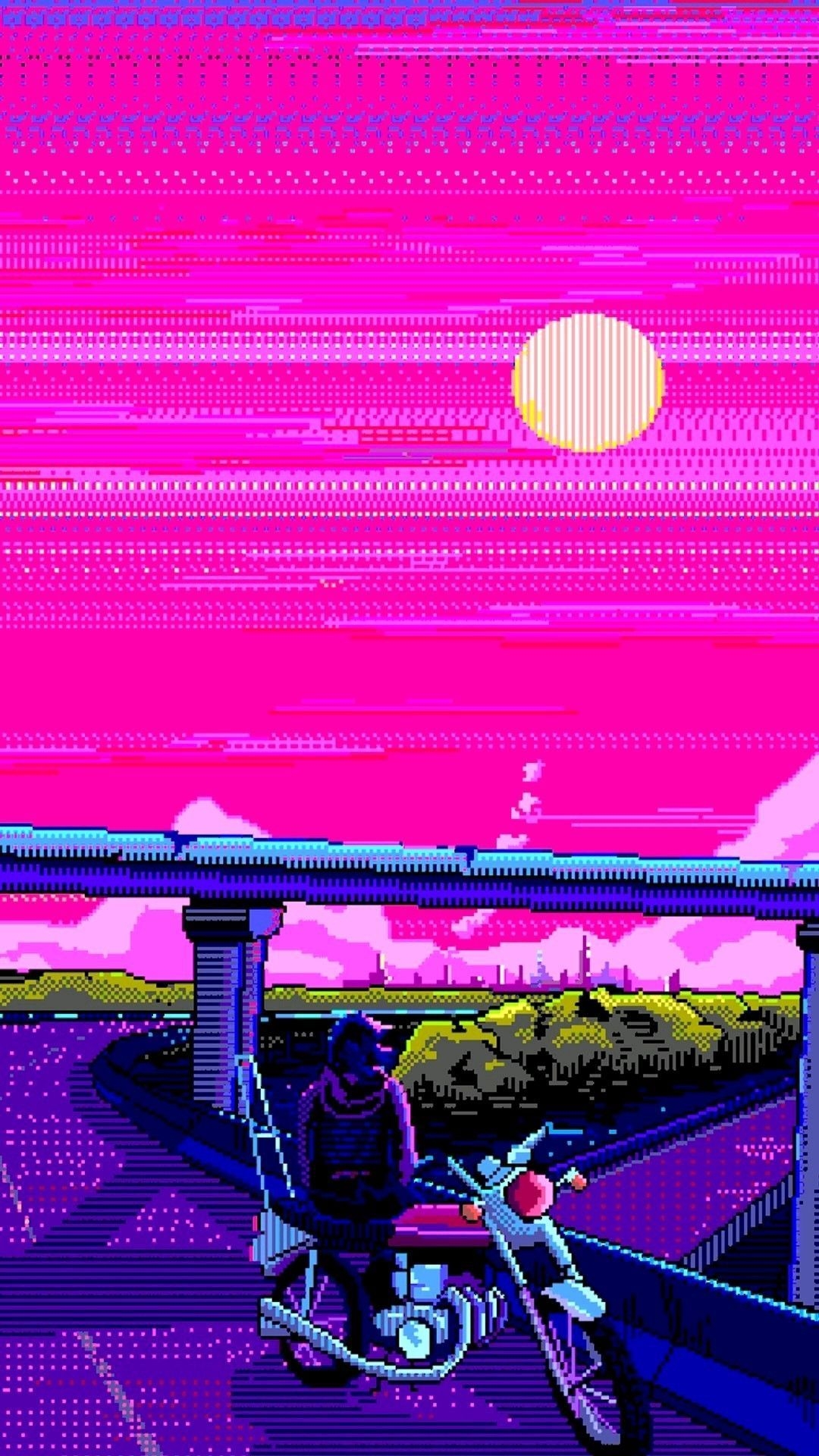 1080x1920 iphone Wallpaper Vaporwave Hd 4k 242/ Iphone Wallpaper Vaporwave HD 4k 242. Vaporwave Wallpaper, Pixel Art, Aesthetic Iphone Wallpaper, Phone