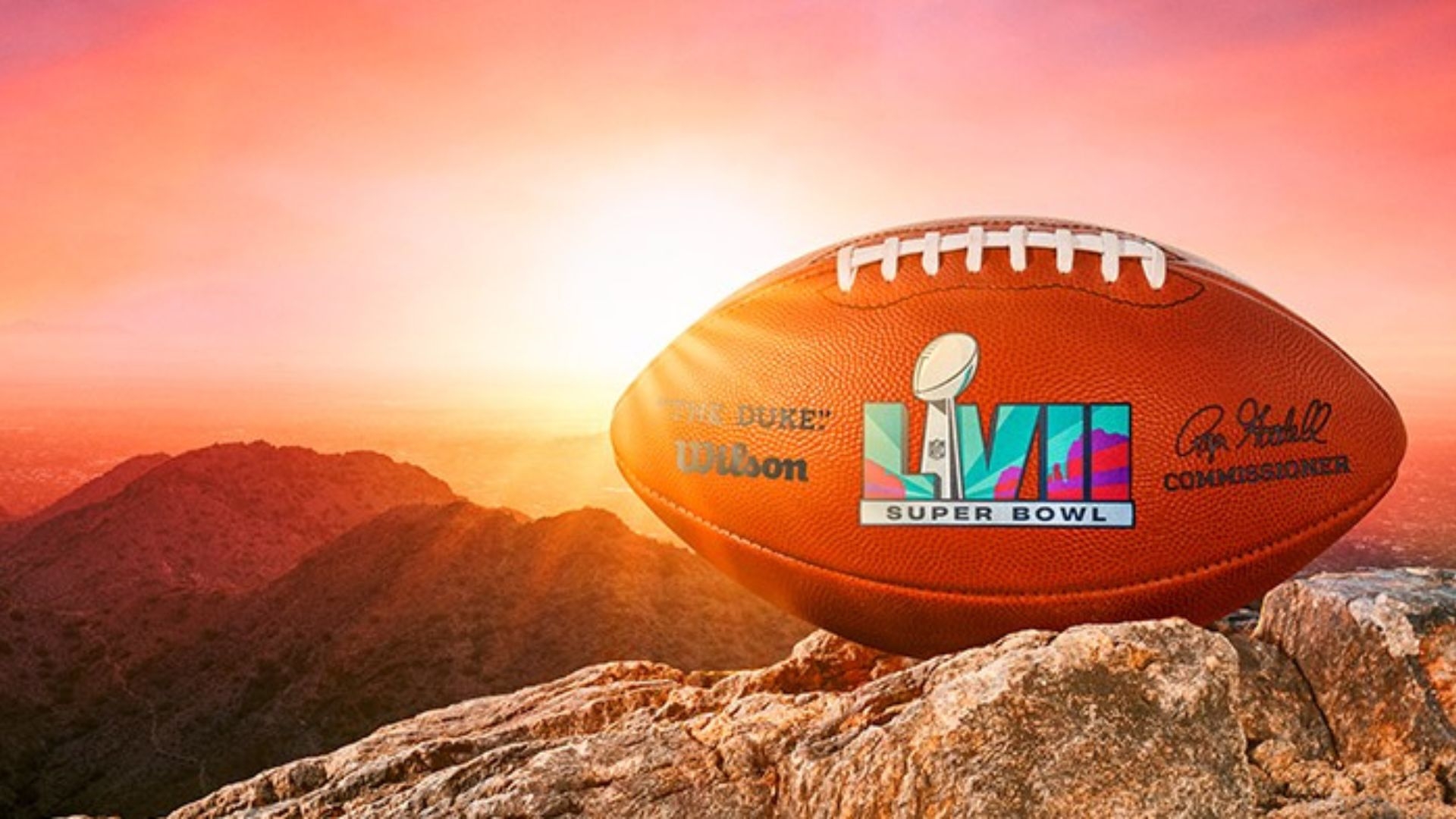 1920x1080 Super Bowl LVII branding highlights Arizona's landscape and indigenous communities, Desktop