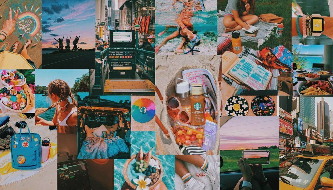 1280x740 Collage Aesthetic Summer Laptop, Desktop