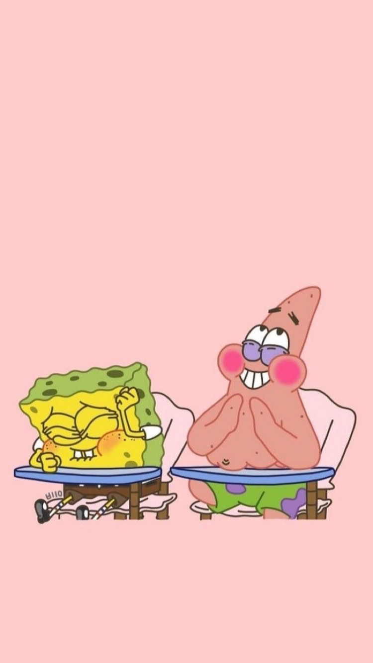 750x1340 Cute Cartoon Spongebob Wallpaper, Phone