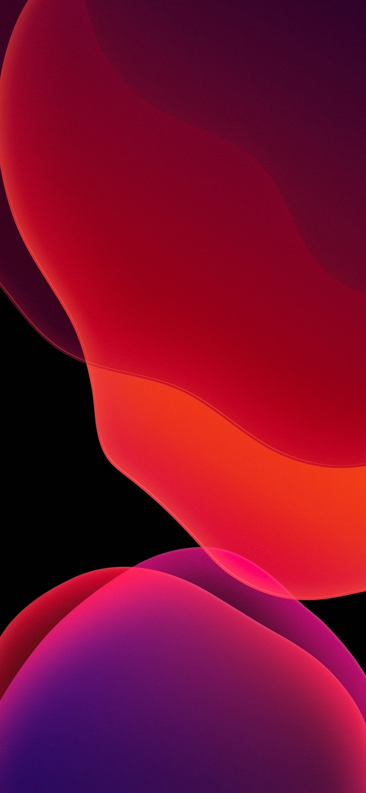 1250x2690 iOS 13 4K Wallpaper, Stock, iPadOS, Red, Black background, AMOLED, iPad, HD, Abstract, Phone