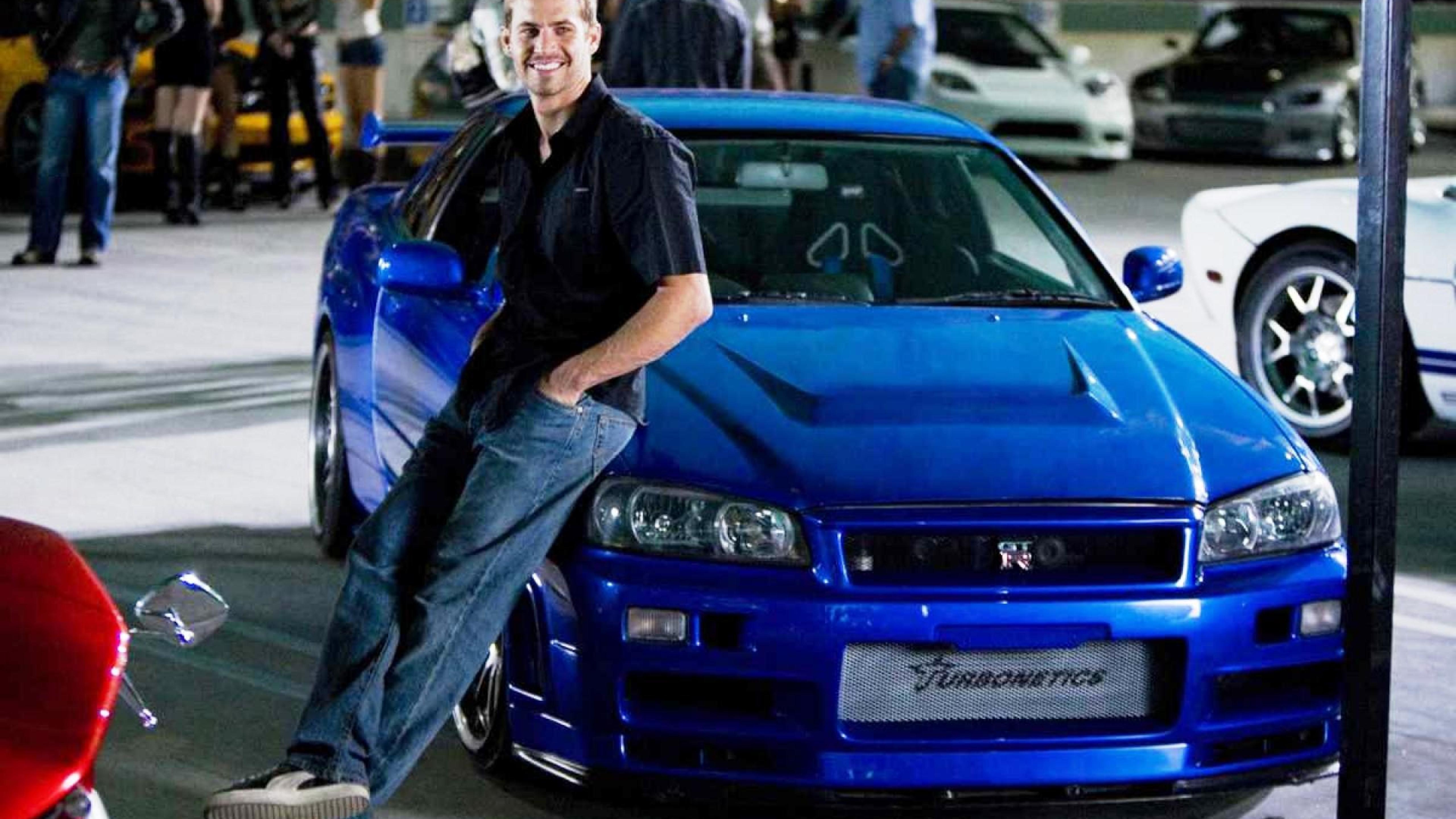 5120x2880 Fast And Furious Paul Walker Blue Car Wallpaper 5K, Desktop