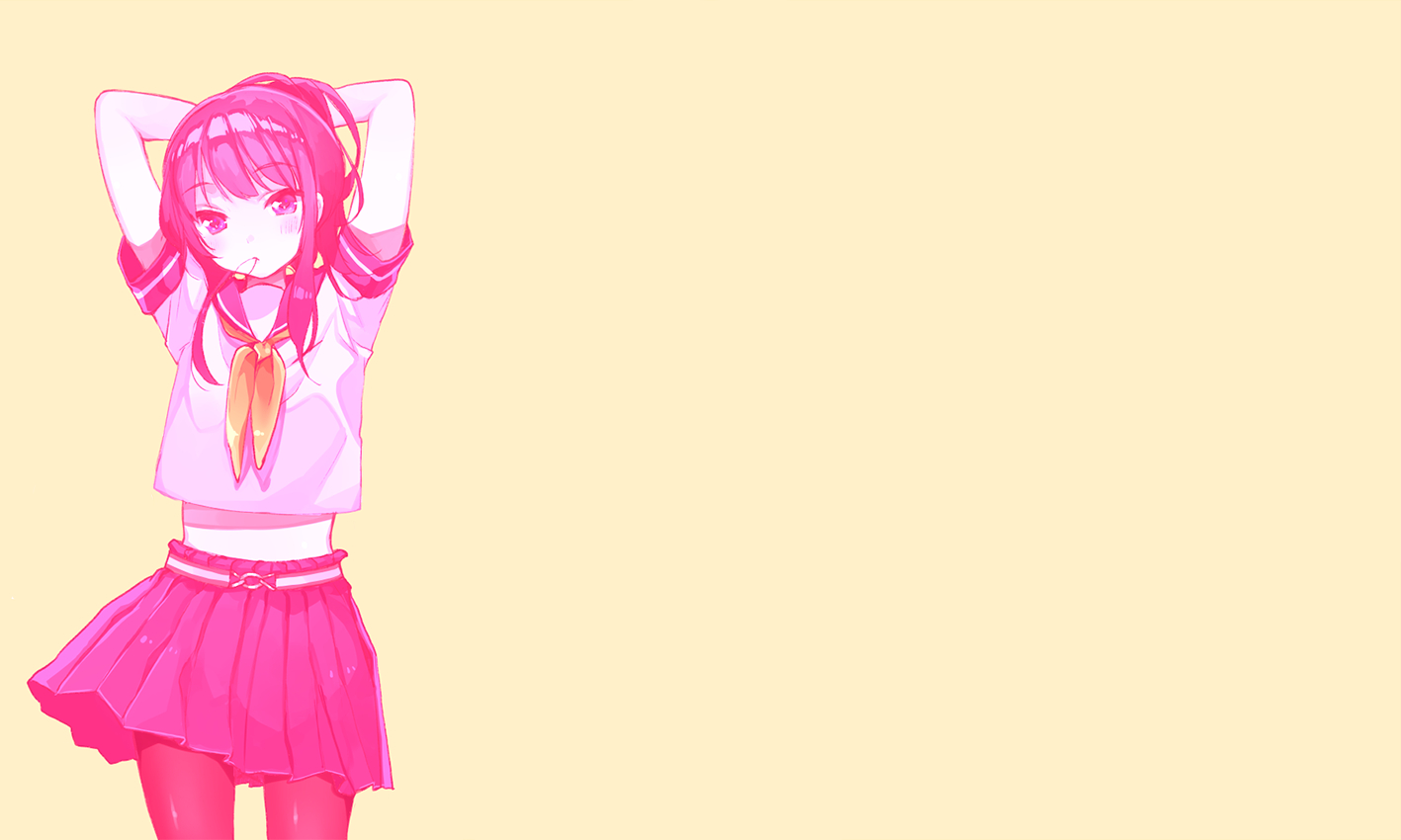 1420x850 #pink, #anime, #school uniform, #anime girls, wallpaper, Desktop