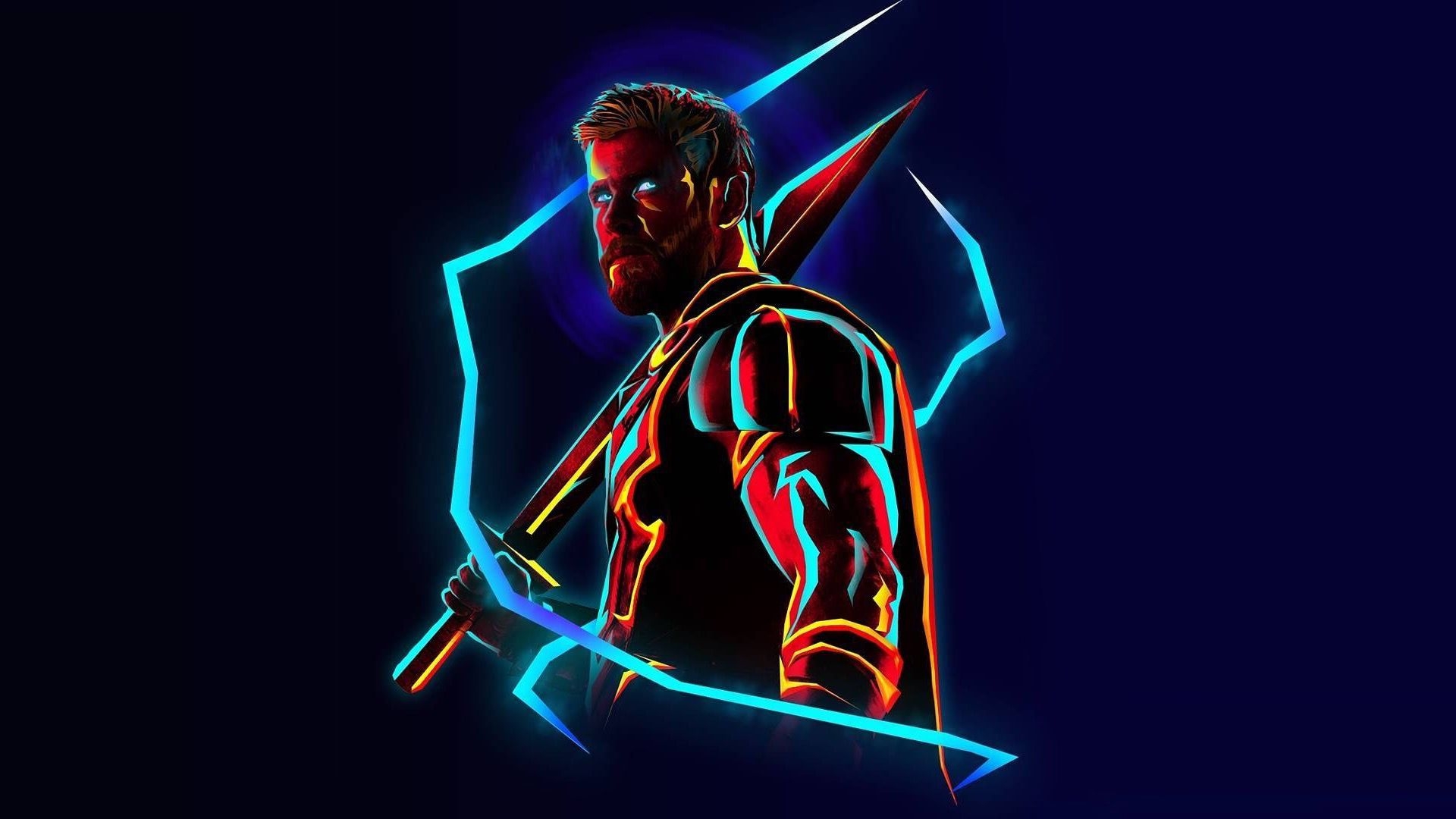 1920x1080 Neon Avengers Desktop Wallpaper Infinity War, Download, Desktop