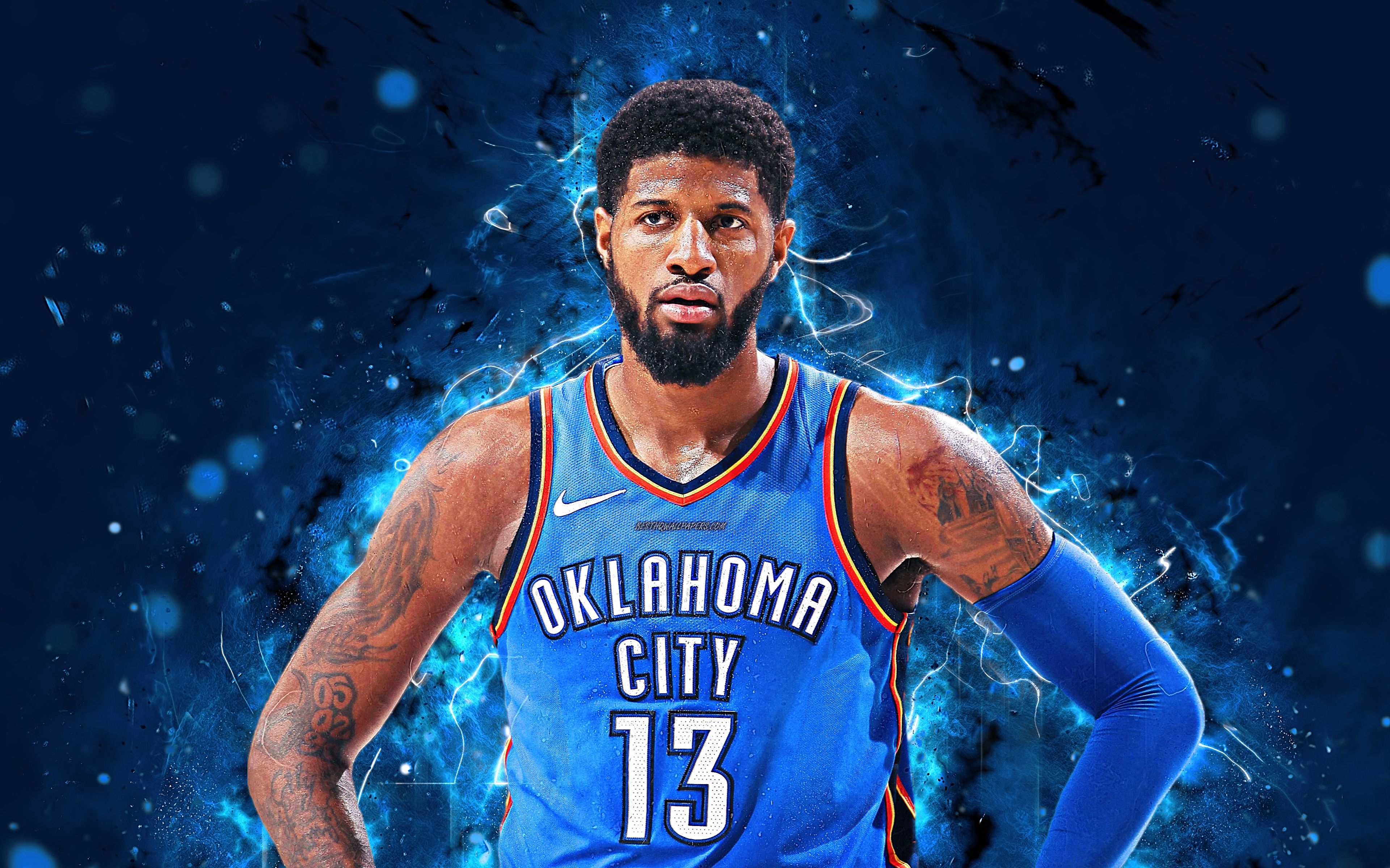 3840x2400 Paul George, 4k, Fan Art, Basketball Stars, Nba, Oklahoma George Wallpaper 4k, Desktop