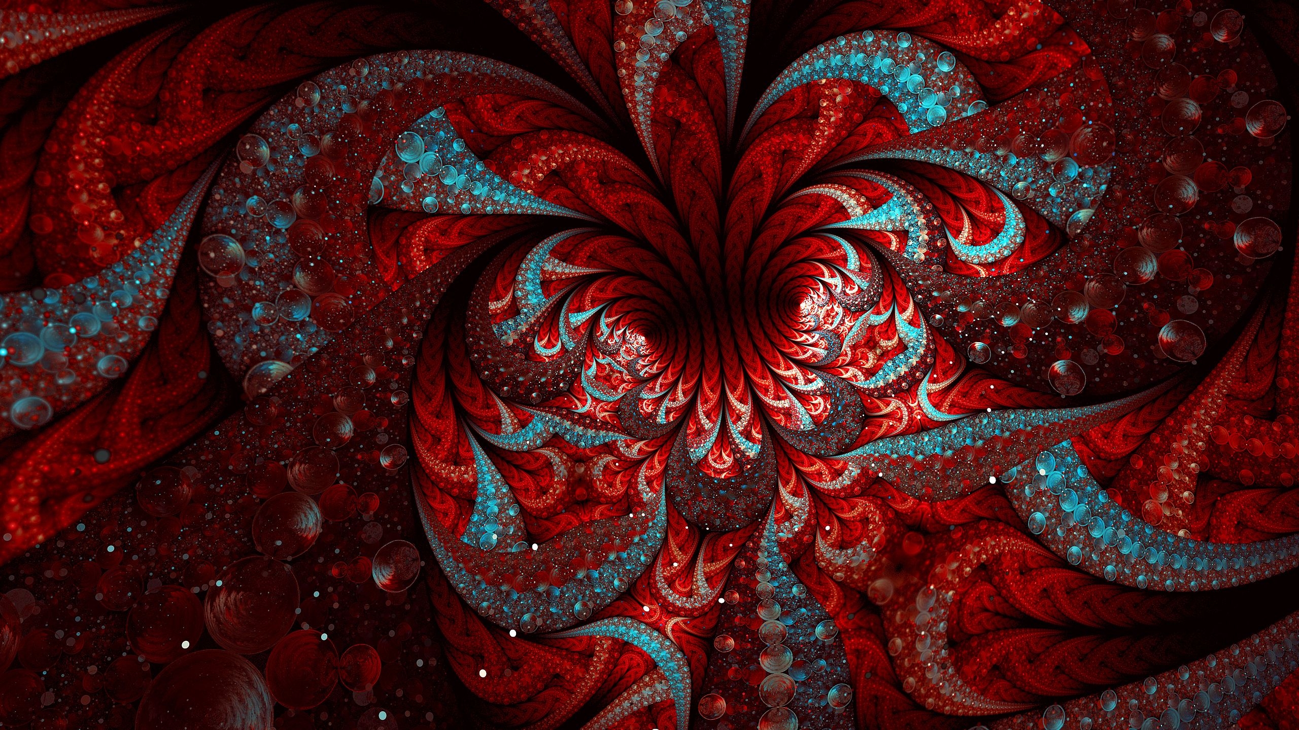 2560x1440 Apophysid Red Blue Chaotica Digital Art, HD Abstract, 4k Wallpaper, Image, Background, Photo and Picture, Desktop