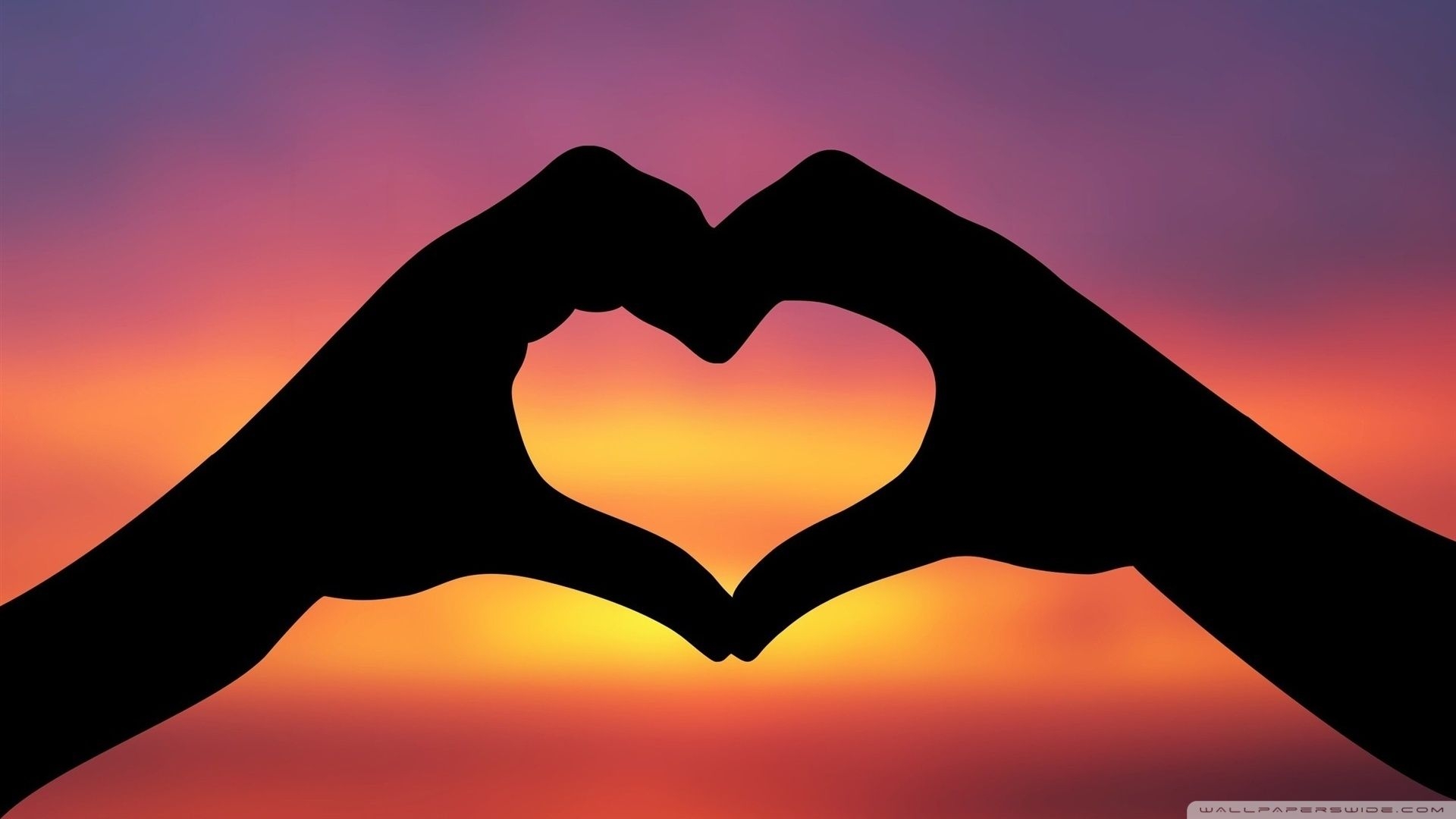 1920x1080 Heart in sunset. Love background, Heart wallpaper hd, Heart picture, Desktop